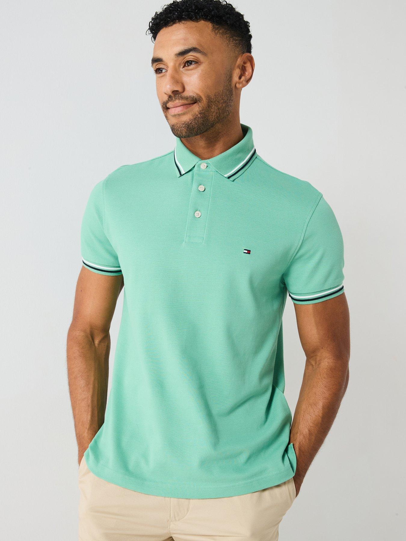 tommy-hilfiger-slim-fit-tipped-polo-shirt-green-green