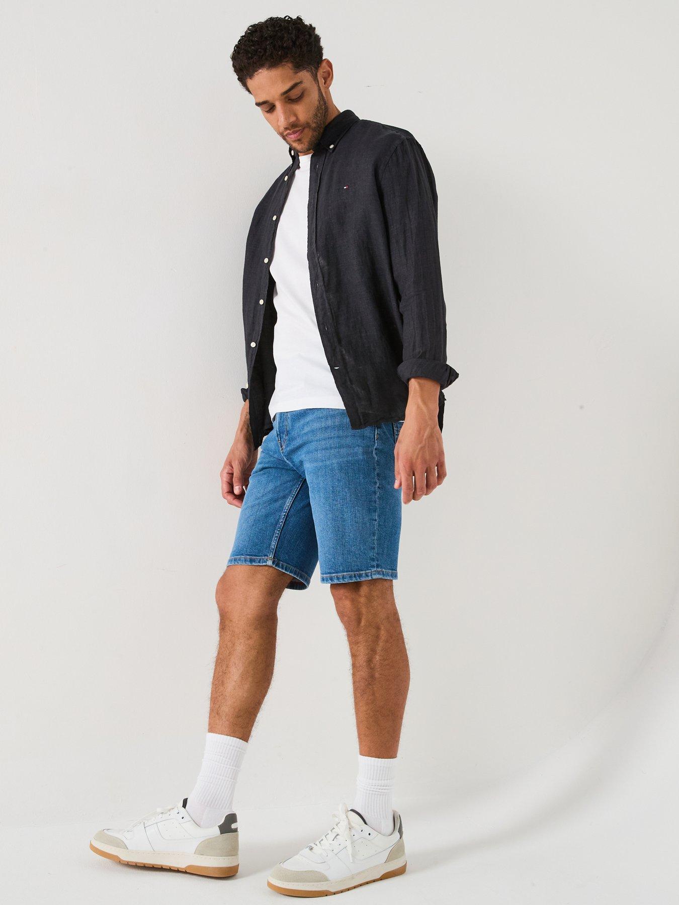  image of tommy-hilfiger-regular-fit-pigment-dyed-long-sleeve-shirt-black