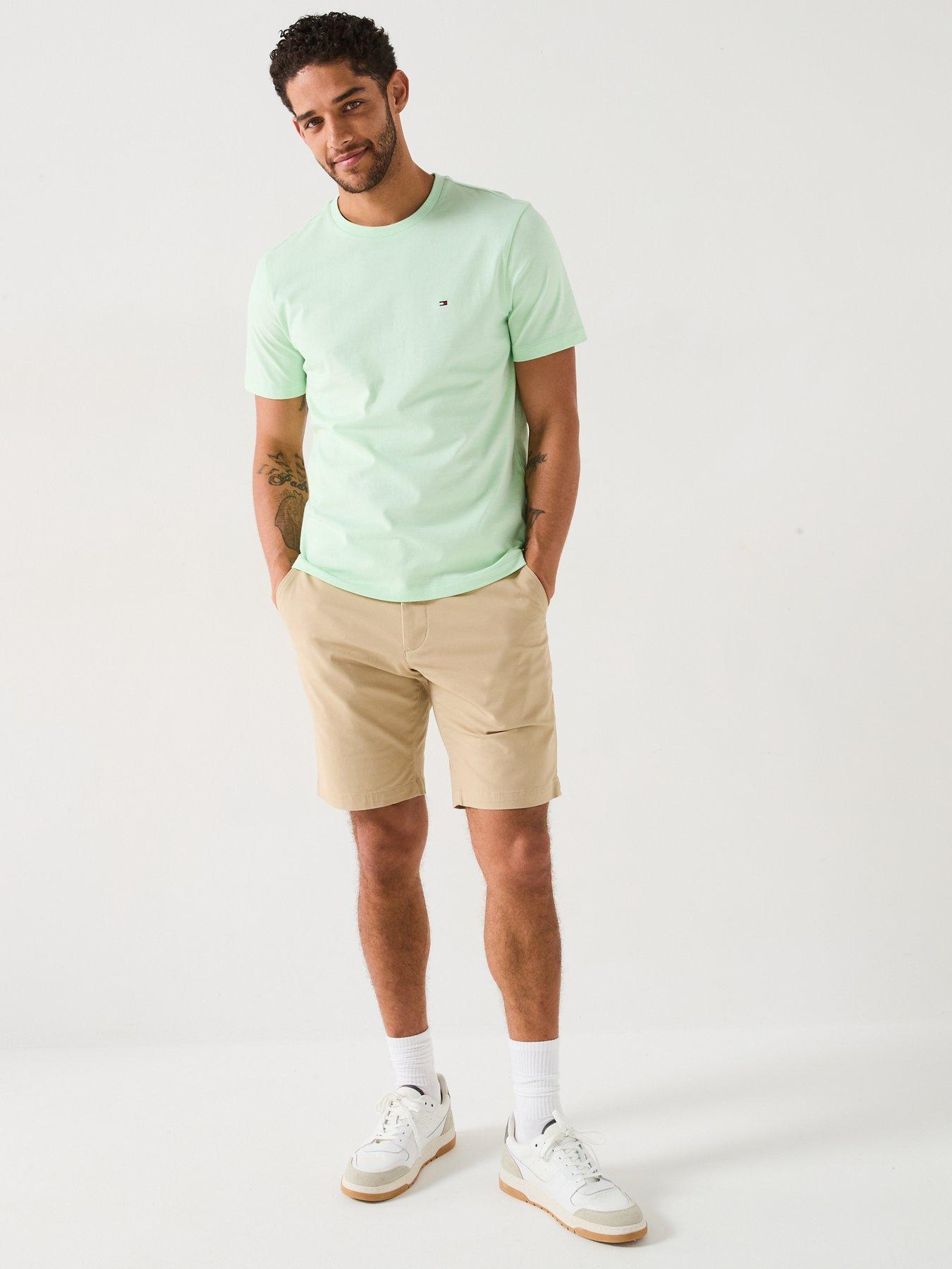  image of tommy-hilfiger-regular-fit-essential-flag-logo-t-shirt-light-green
