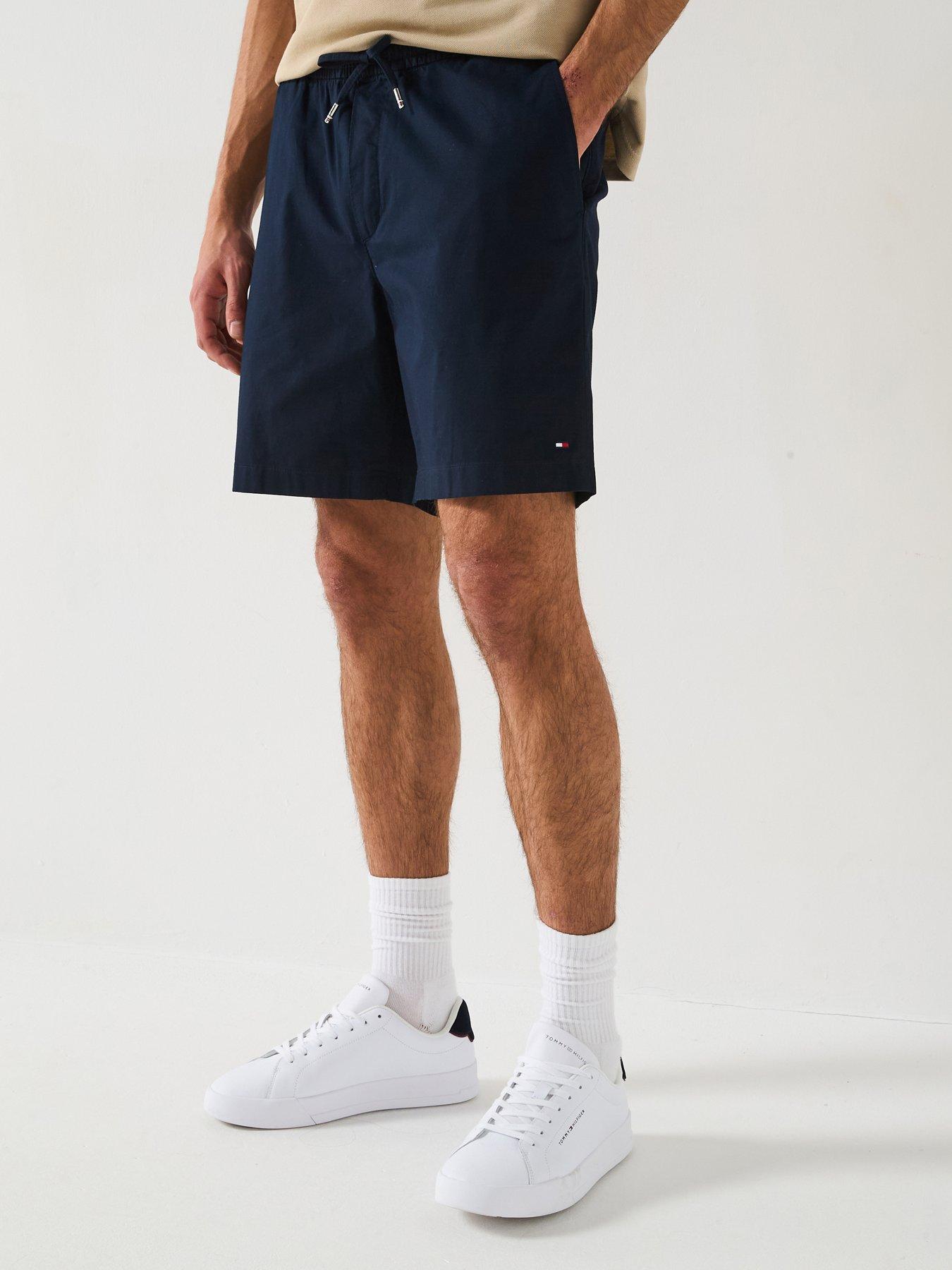 front image of tommy-hilfiger-mercer-papertouch-shorts-navy-navy