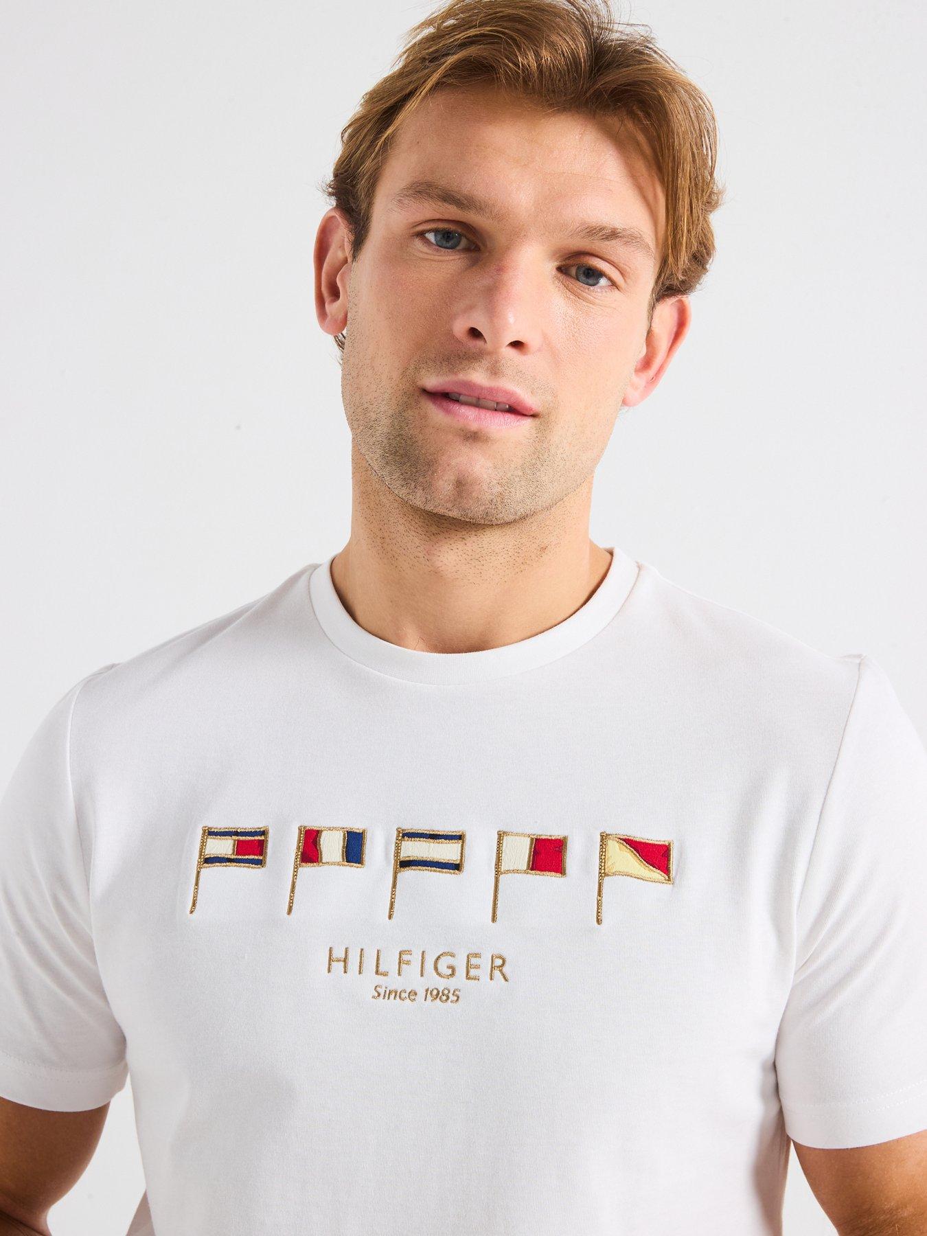  image of tommy-hilfiger-multi-flags-t-shirt-white