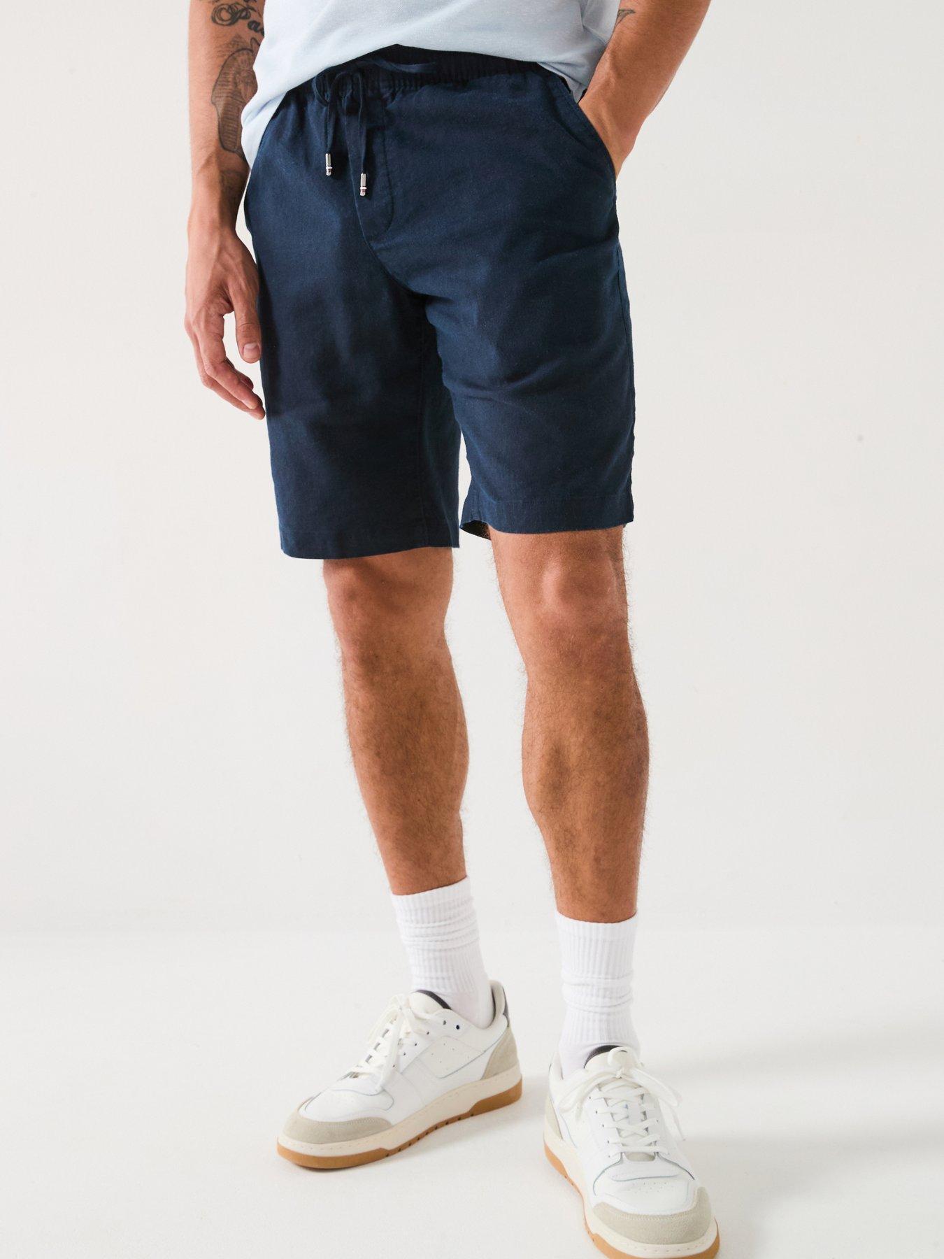 Image 1 of 5 of Tommy Hilfiger Harlem Po Linen Chino Shorts - Navy