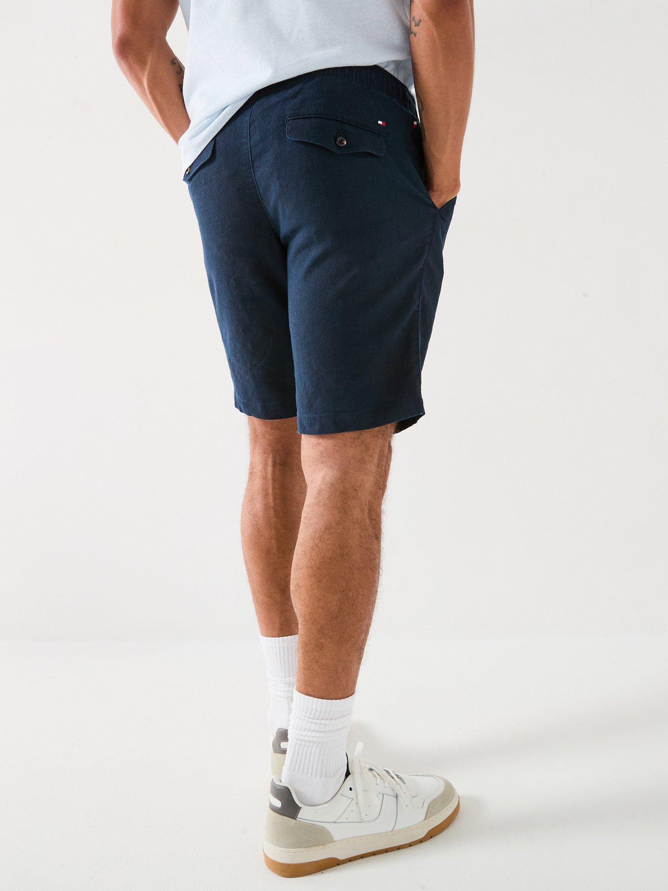 Image 2 of 5 of Tommy Hilfiger Harlem Po Linen Chino Shorts - Navy
