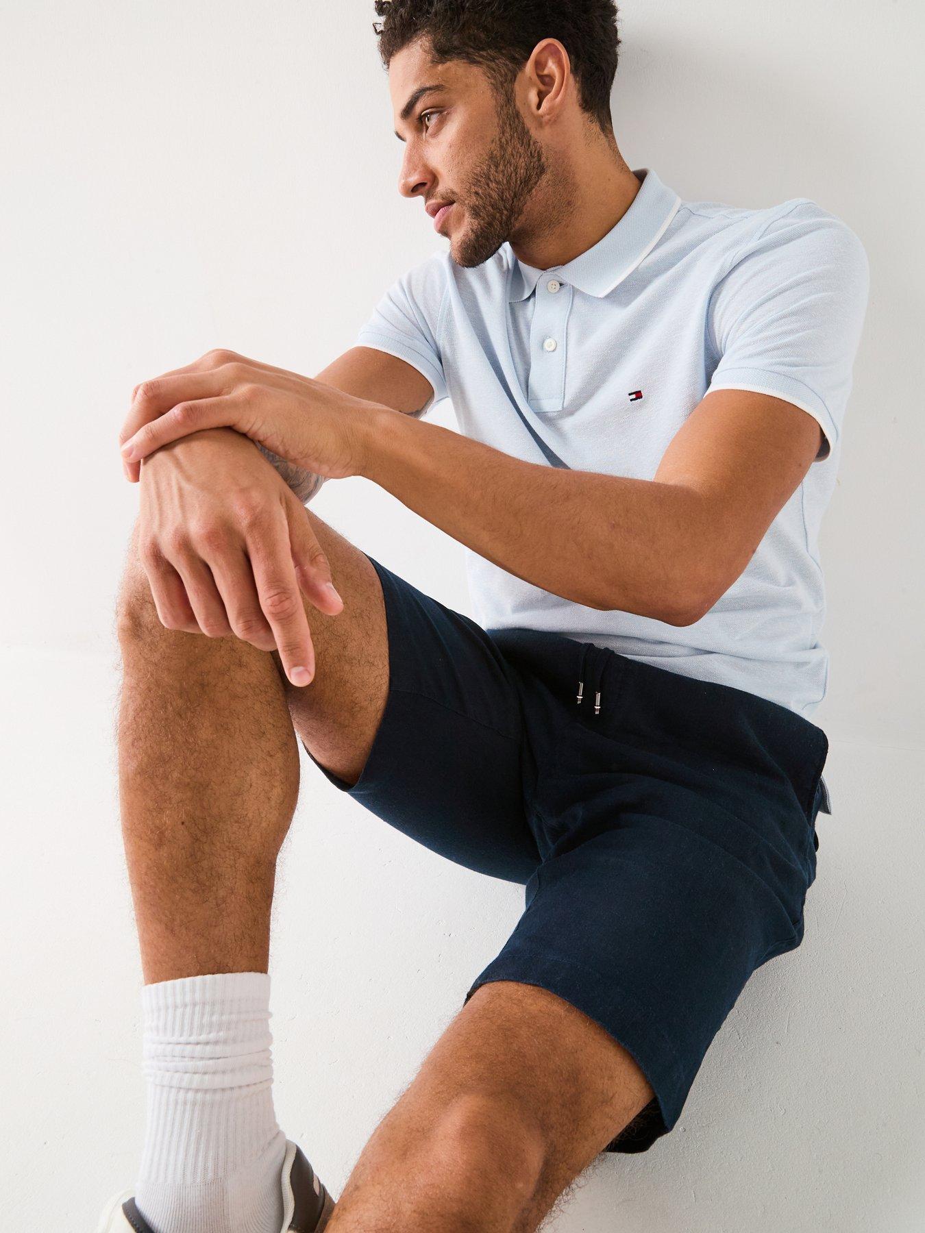 Image 4 of 5 of Tommy Hilfiger Harlem Po Linen Chino Shorts - Navy