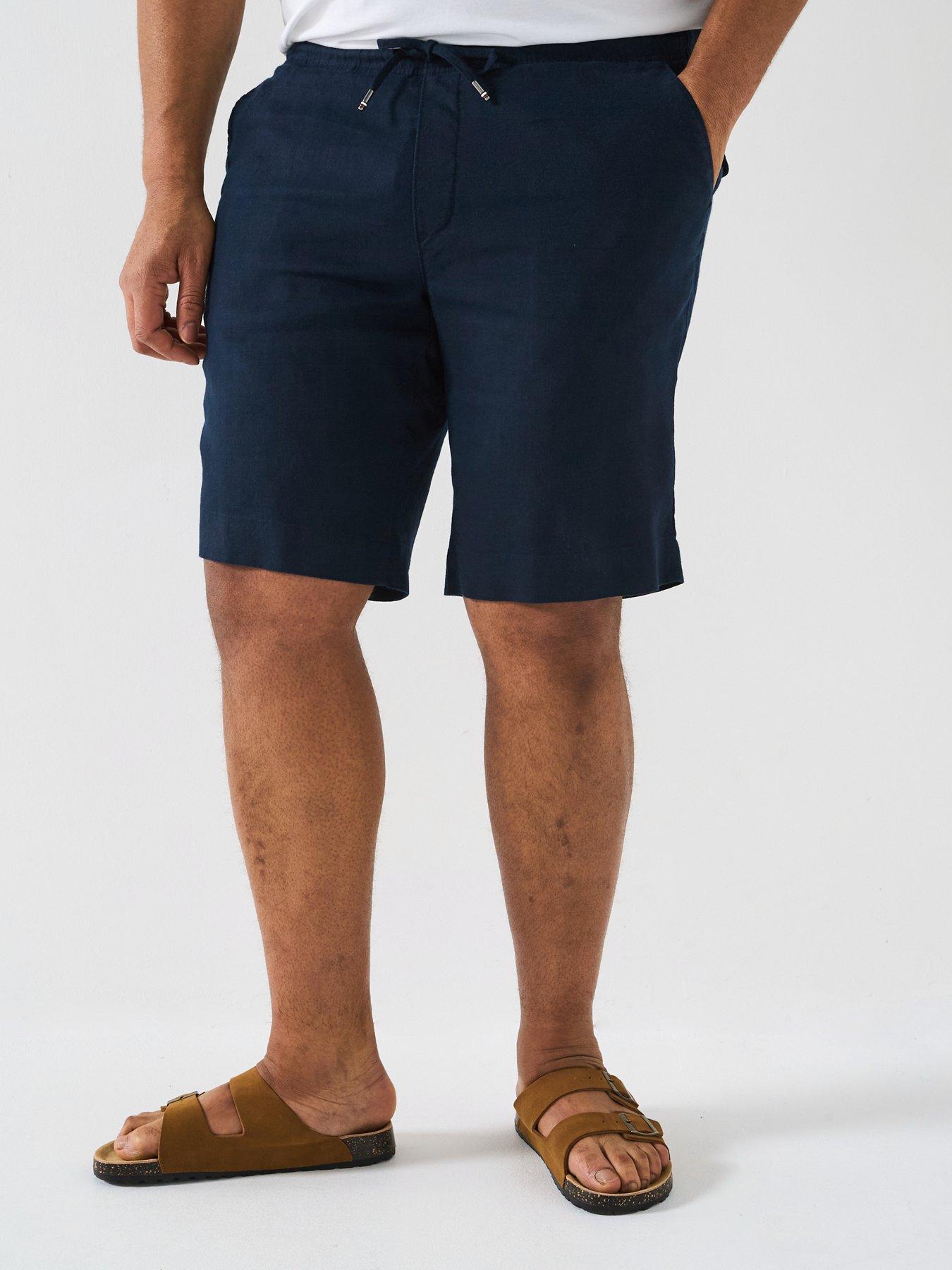  image of tommy-hilfiger-tommy-hilfiger-big-amp-tall-brooklyn-linen-shorts-navy