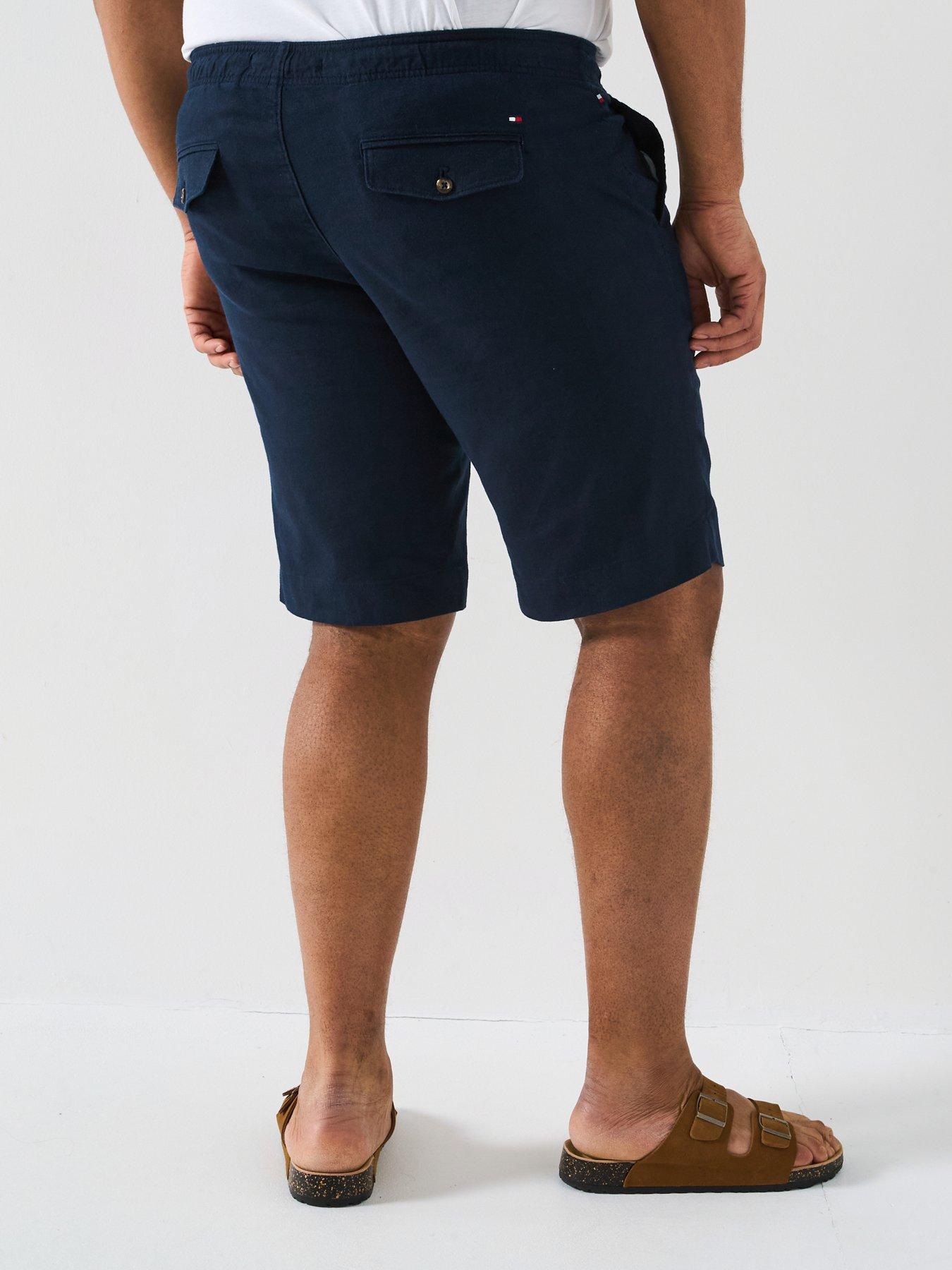  image of tommy-hilfiger-tommy-hilfiger-big-amp-tall-brooklyn-linen-shorts-navy