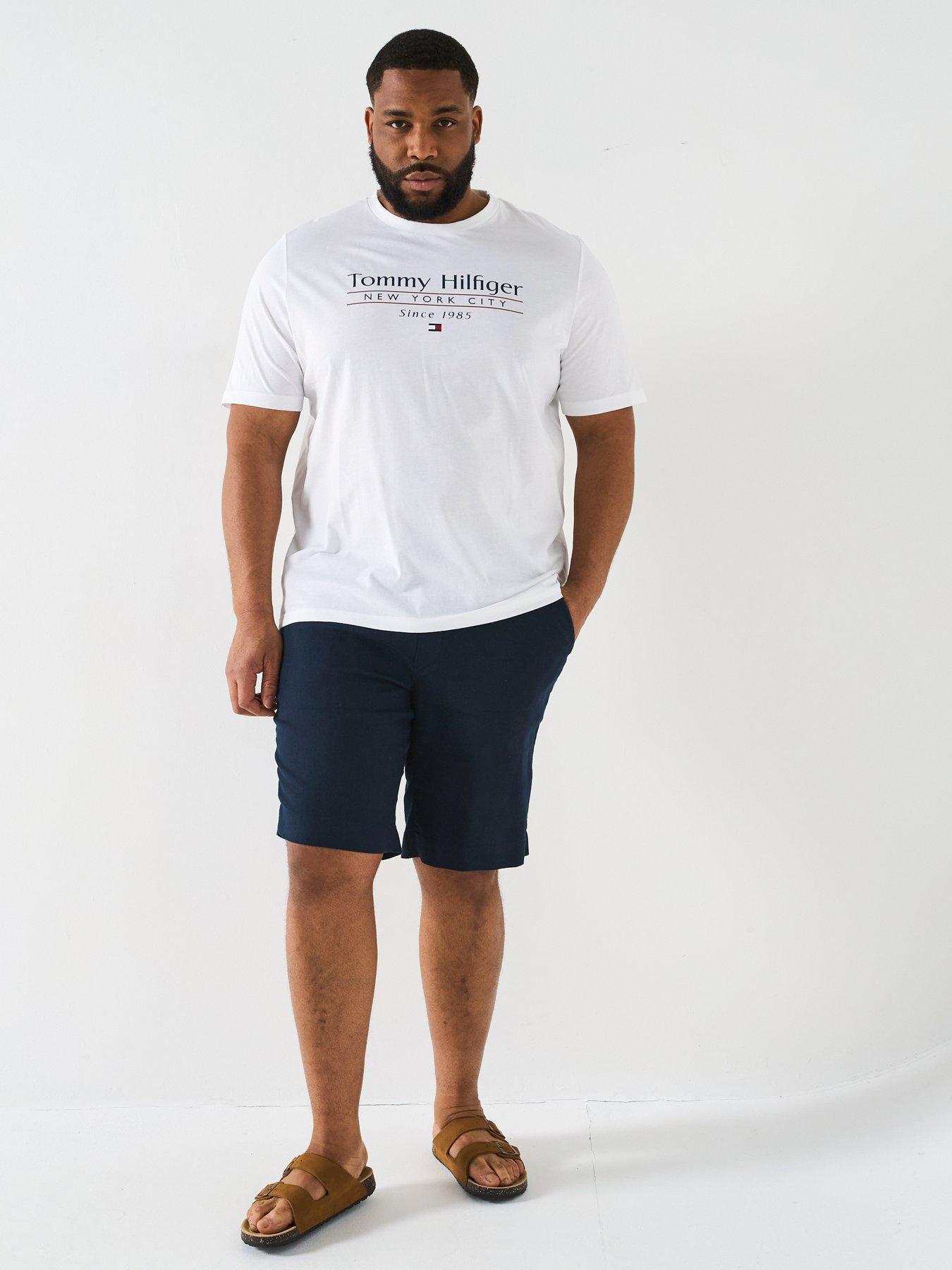  image of tommy-hilfiger-tommy-hilfiger-big-amp-tall-brooklyn-linen-shorts-navy