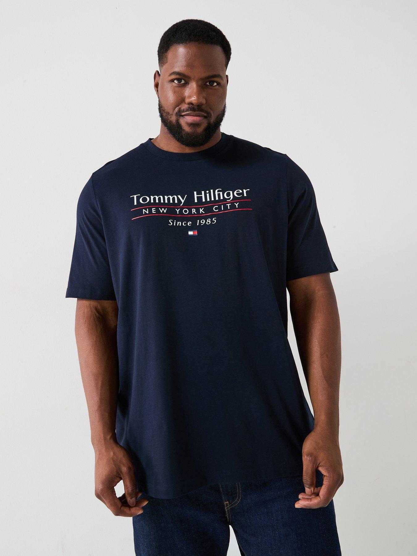 tommy-hilfiger-big-amp-tall-centre-stack-t-shirt-navy
