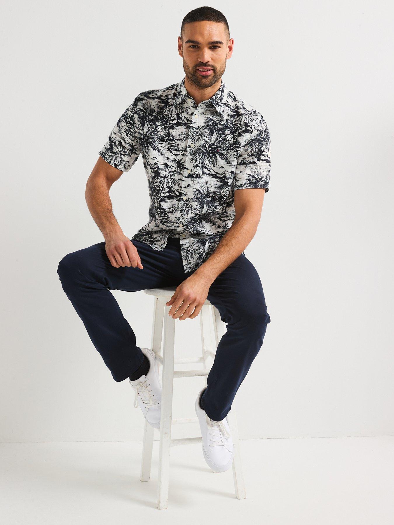  image of tommy-hilfiger-denton-5-pocket-cotton-satin-casual-trousers-navy