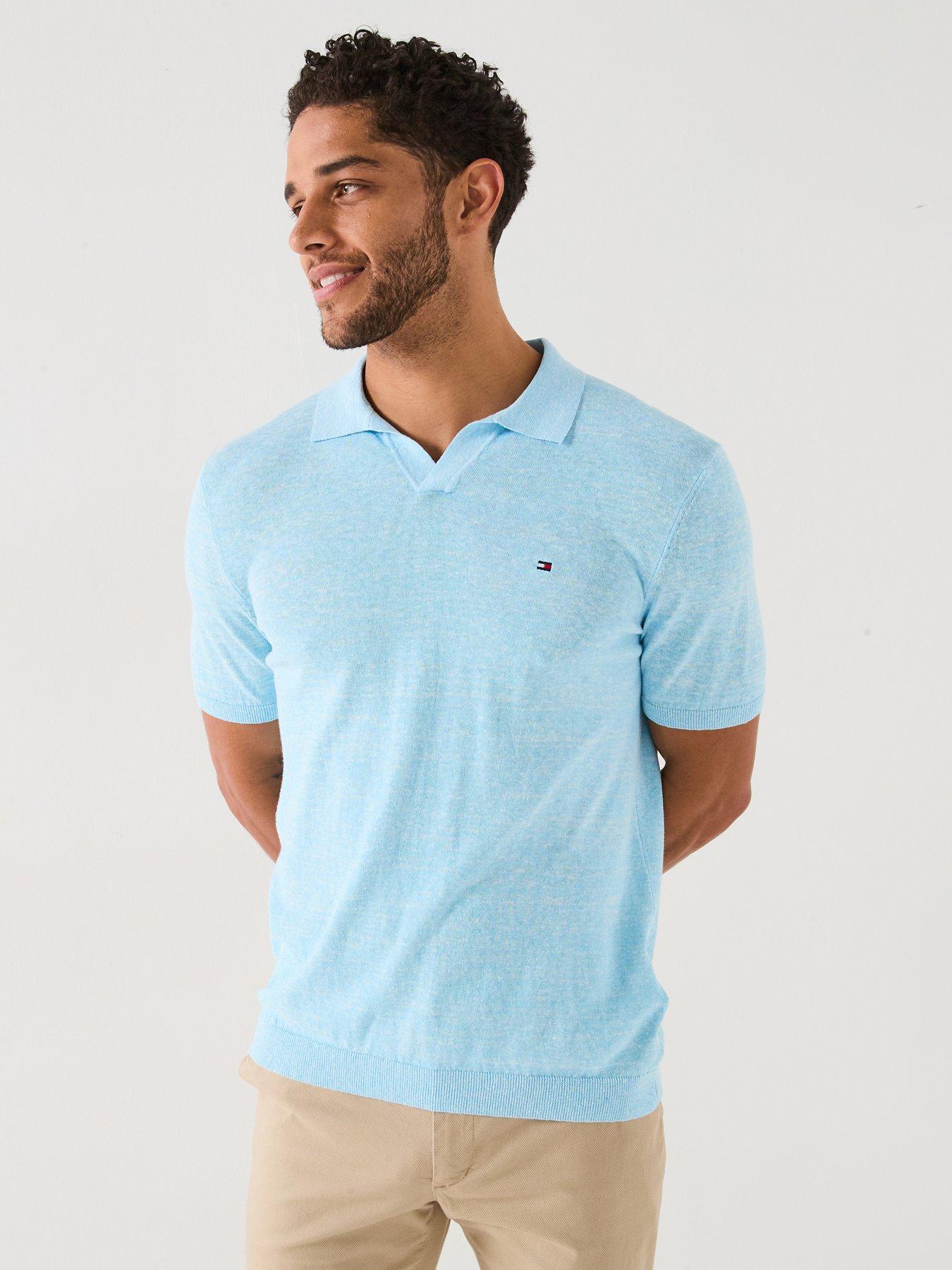tommy-hilfiger-cotton-linen-open-collar-knitted-polo-shirt-light-blue