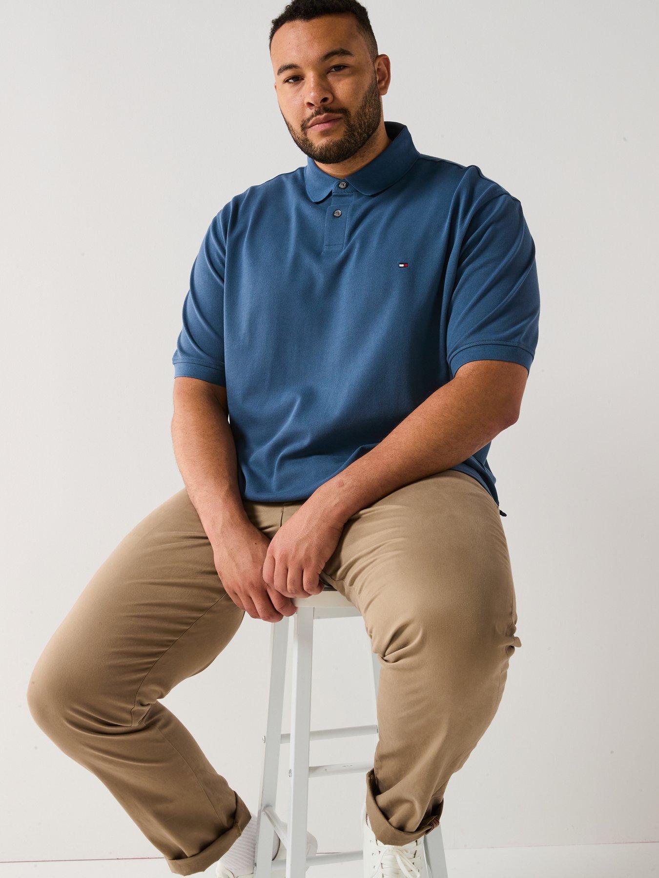 Image 4 of 5 of Tommy Hilfiger Big &amp; Tall 1985 Regular Fit Polo Shirt - Blue