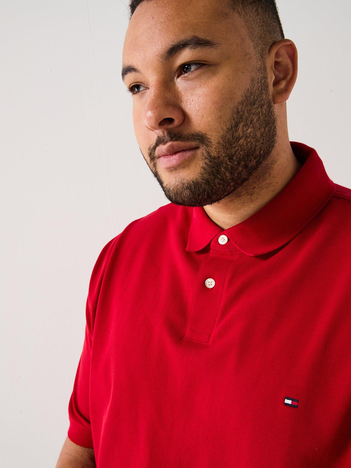 Image 4 of 4 of Tommy Hilfiger Big &amp; Tall 1985 Regular Fit Polo Shirt - Red