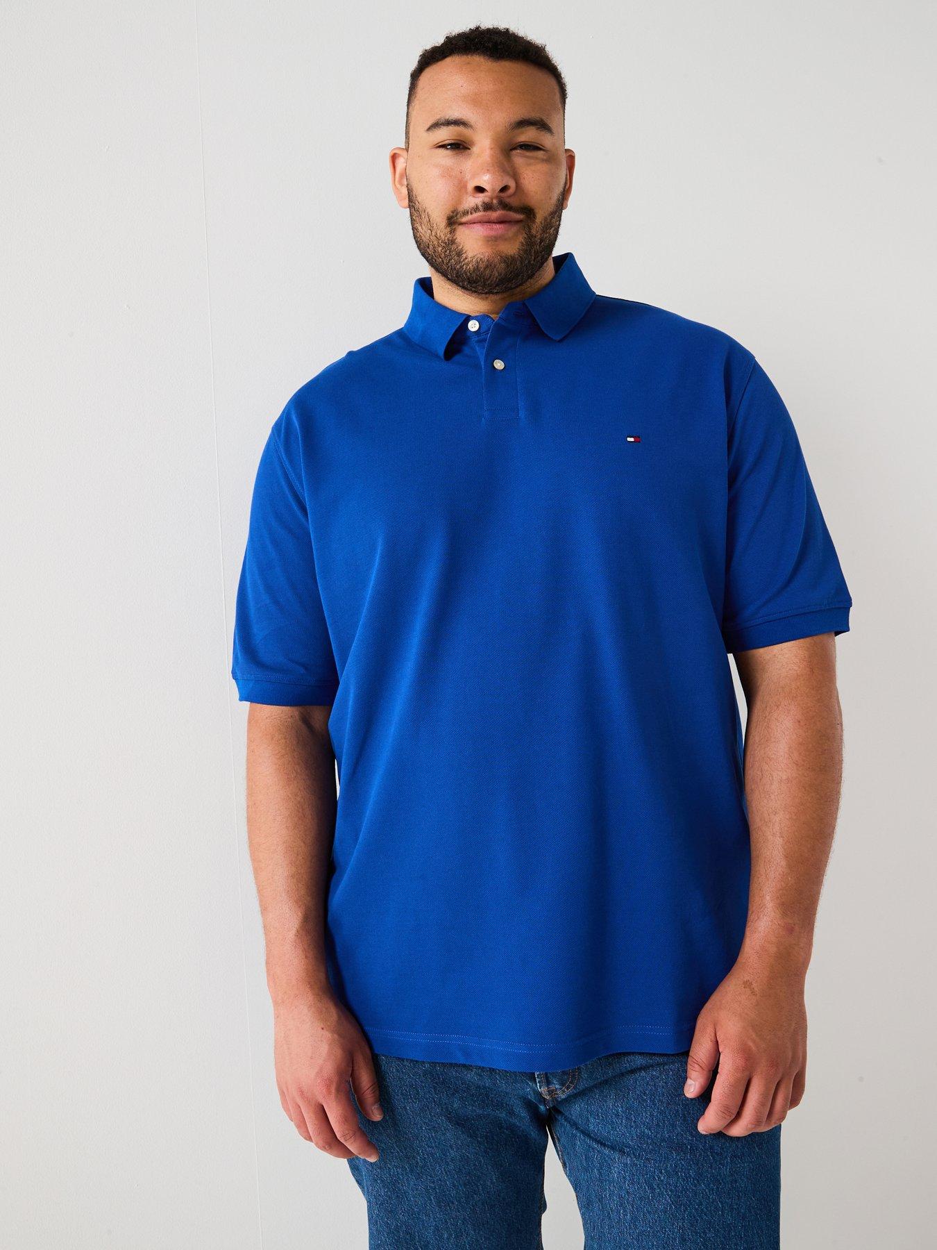 undefined Big & Tall 1985 Regular Fit Polo Shirt - Blue