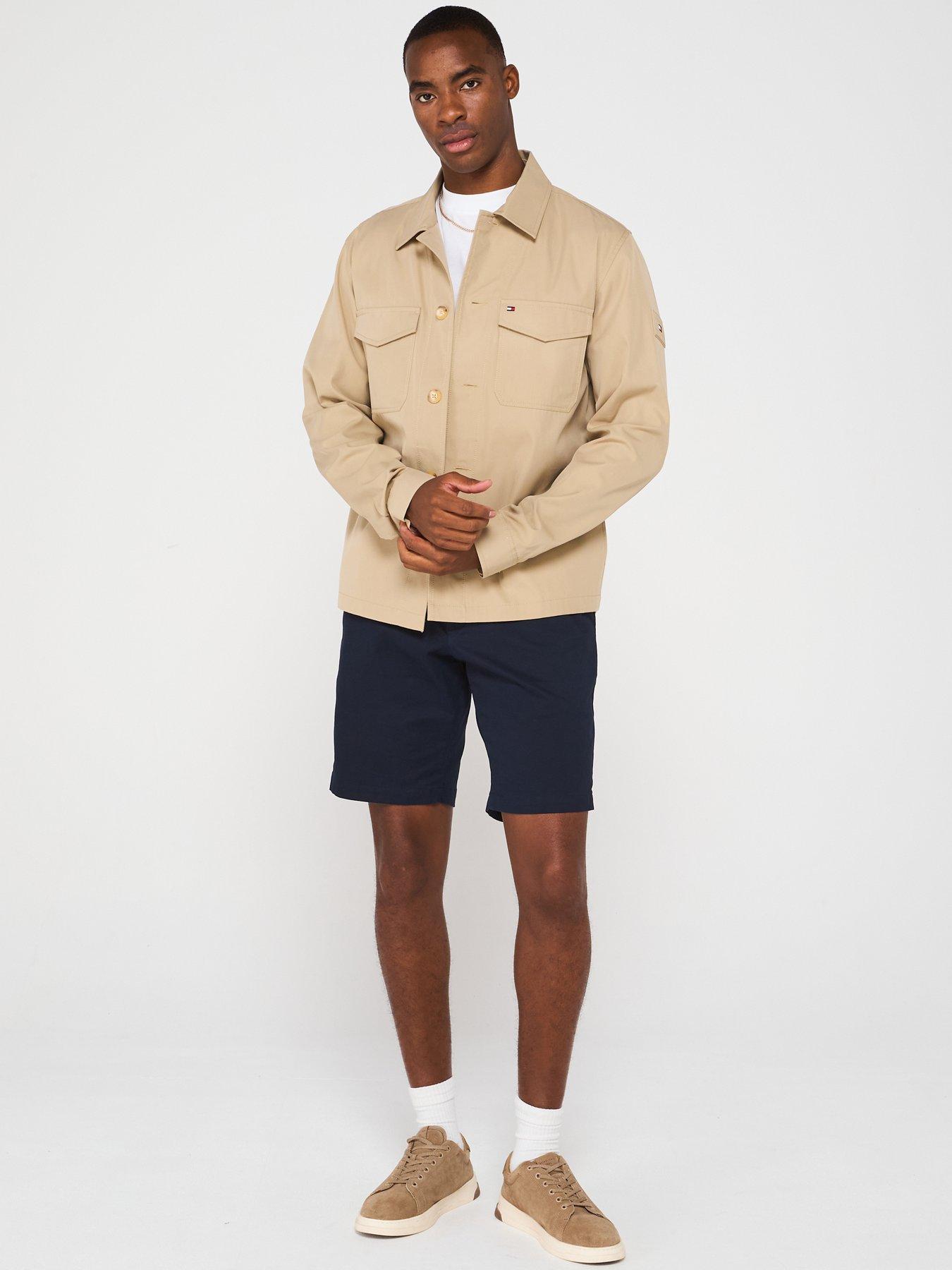  image of tommy-hilfiger-cotton-nylon-overshirt-natural