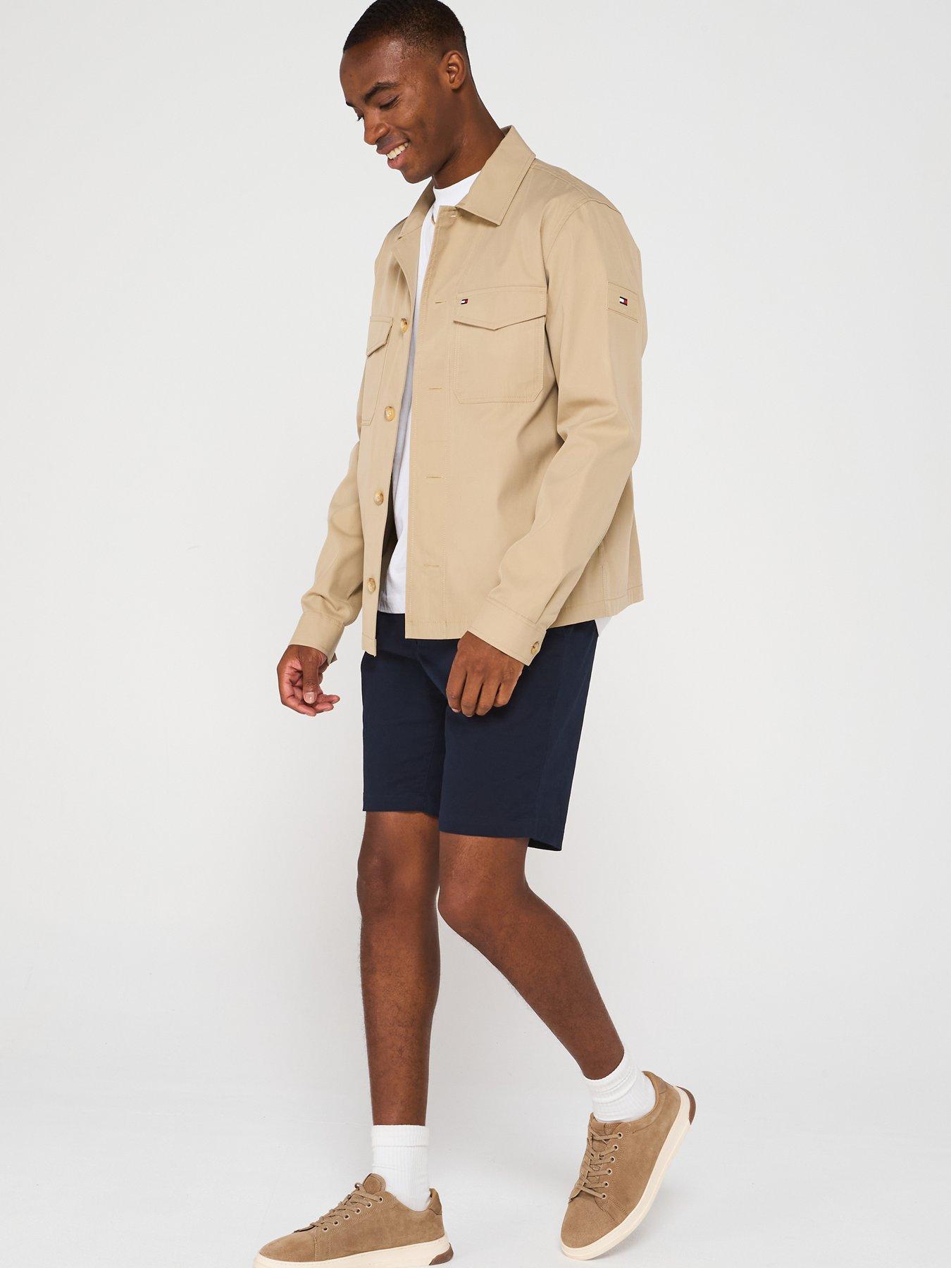  image of tommy-hilfiger-cotton-nylon-overshirt-natural