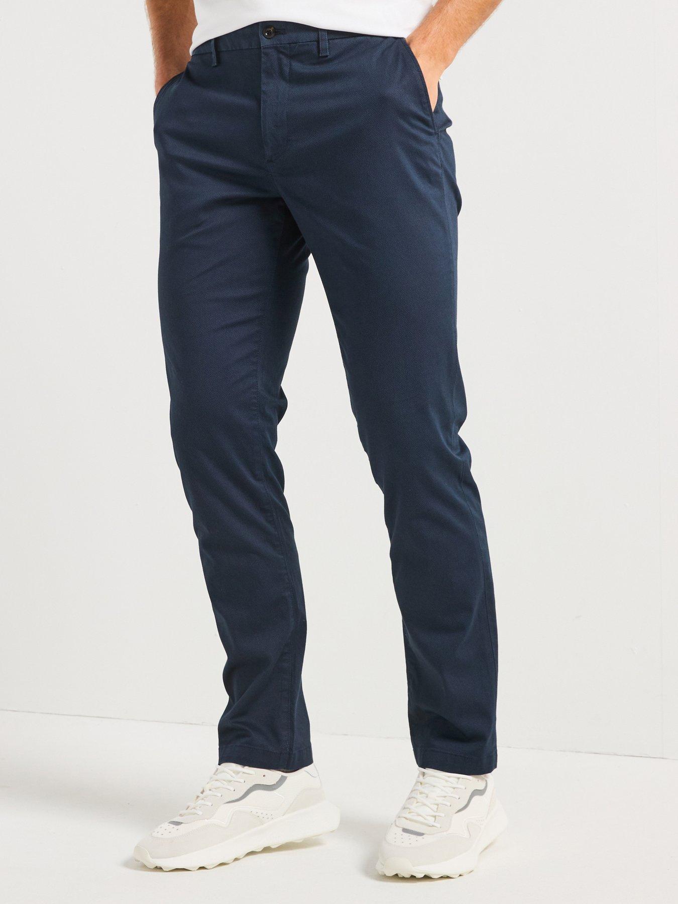  image of tommy-hilfiger-denton-printed-structure-chinos-navy