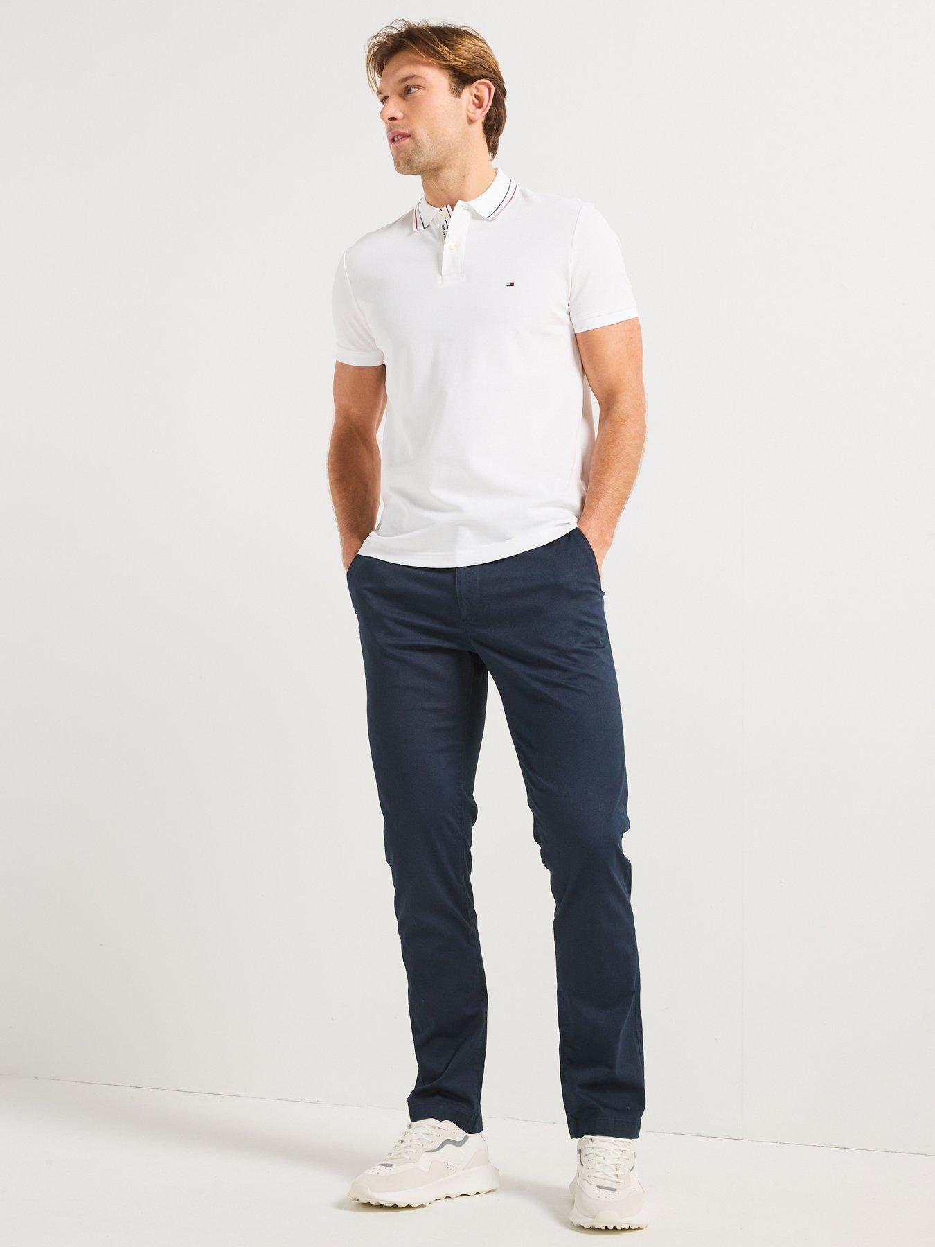  image of tommy-hilfiger-denton-printed-structure-chinos-navy