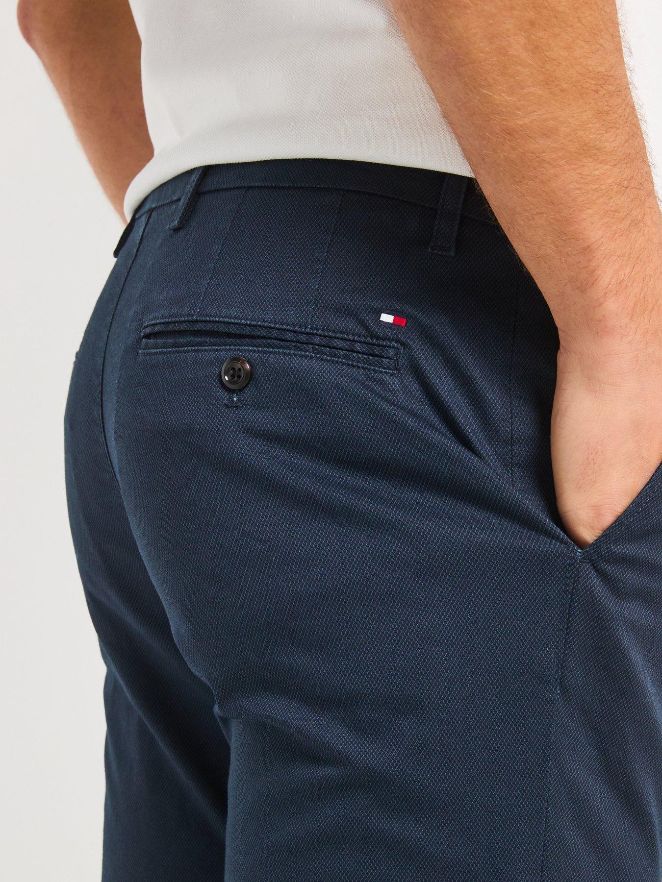  image of tommy-hilfiger-denton-printed-structure-chinos-navy
