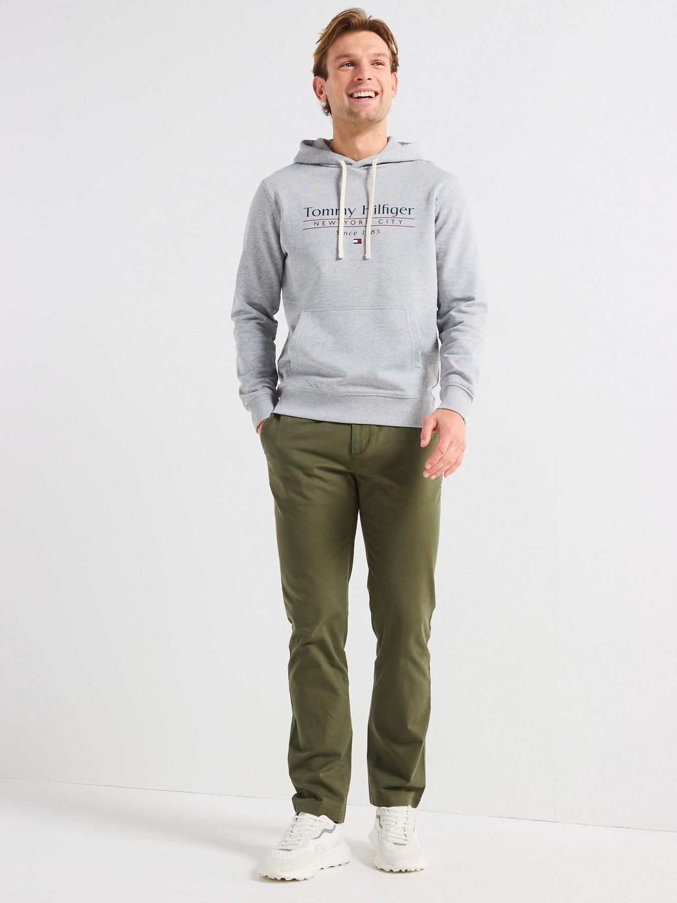 Image 3 of 5 of Tommy Hilfiger Centre Stack Hoodie - Light Grey