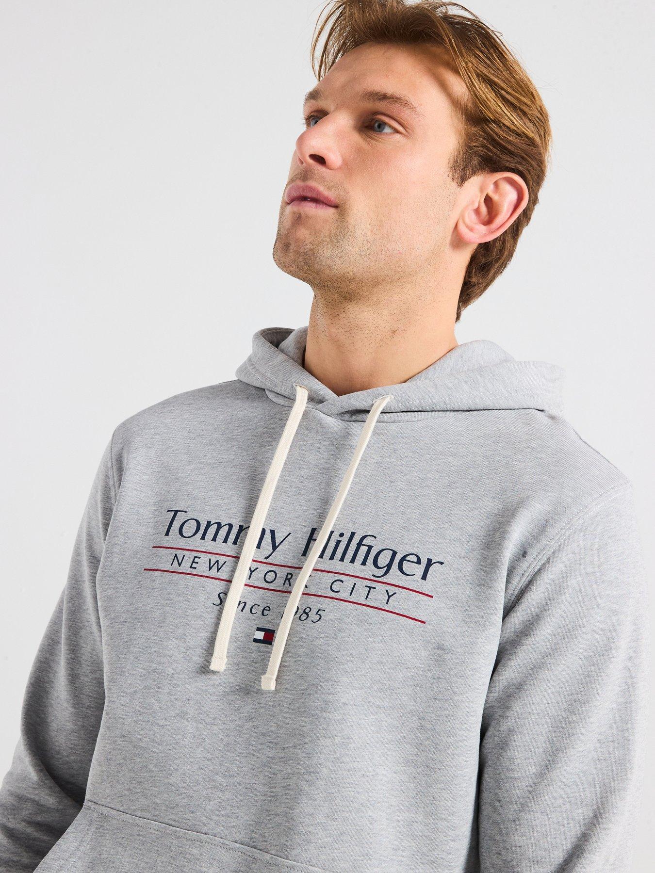 Image 5 of 5 of Tommy Hilfiger Centre Stack Hoodie - Light Grey