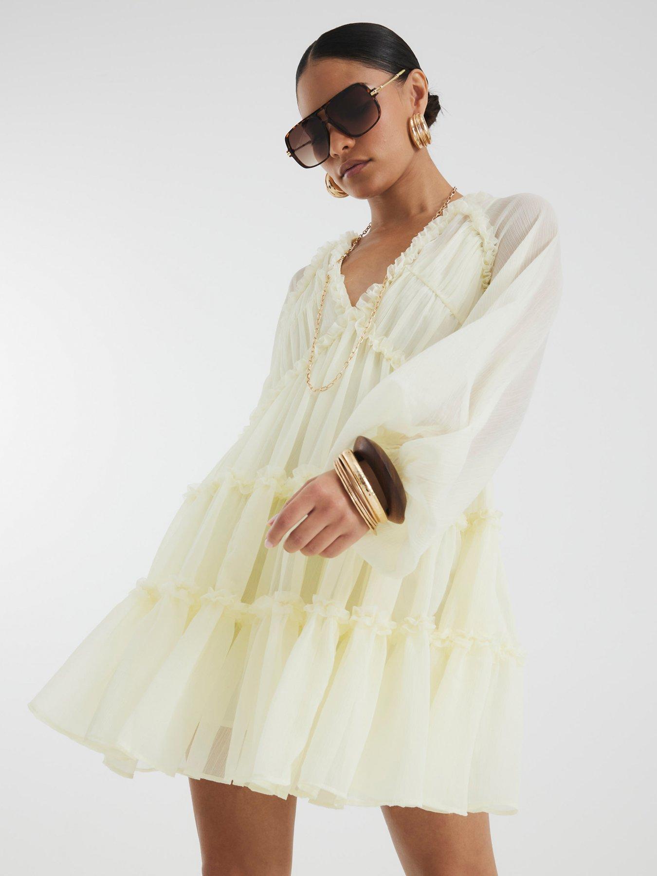 white christmas dresses 261-240-500 SMOCK DRESS W. EMB