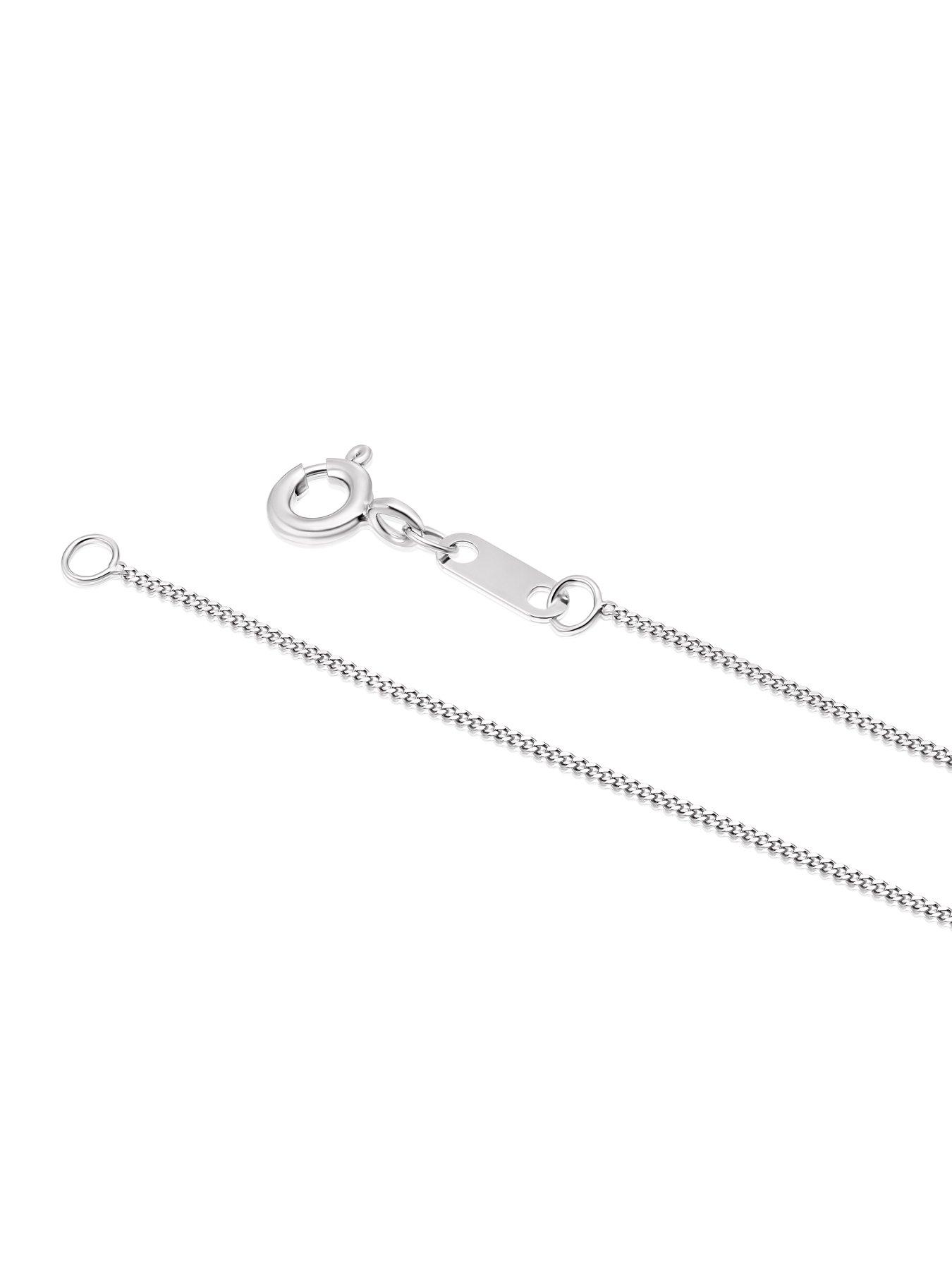  image of h-samuel-sterling-silver-010ct-diamond-swirl-heart-pendant-necklace