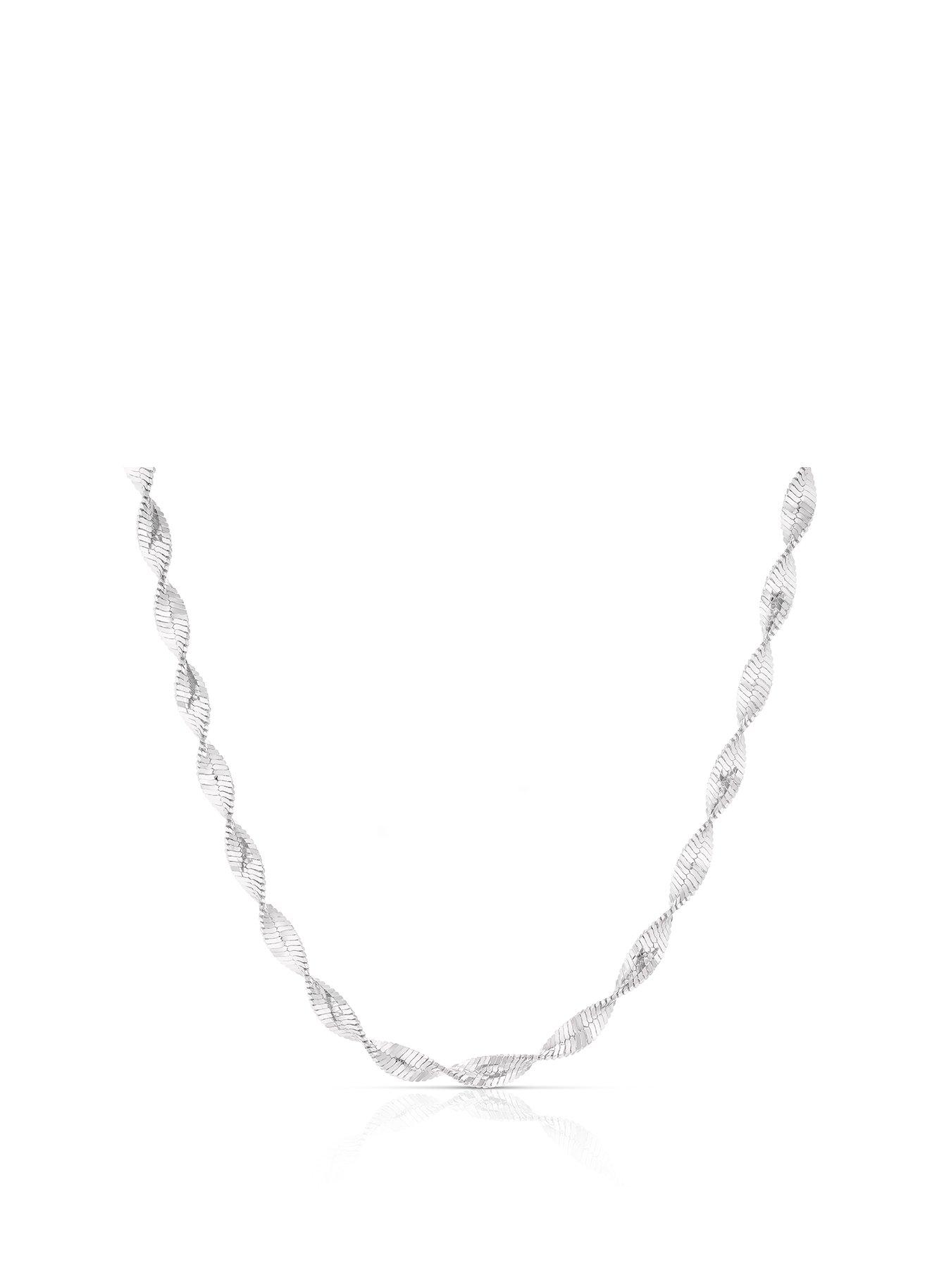  image of h-samuel-sterling-silver-twist-chain-necklace