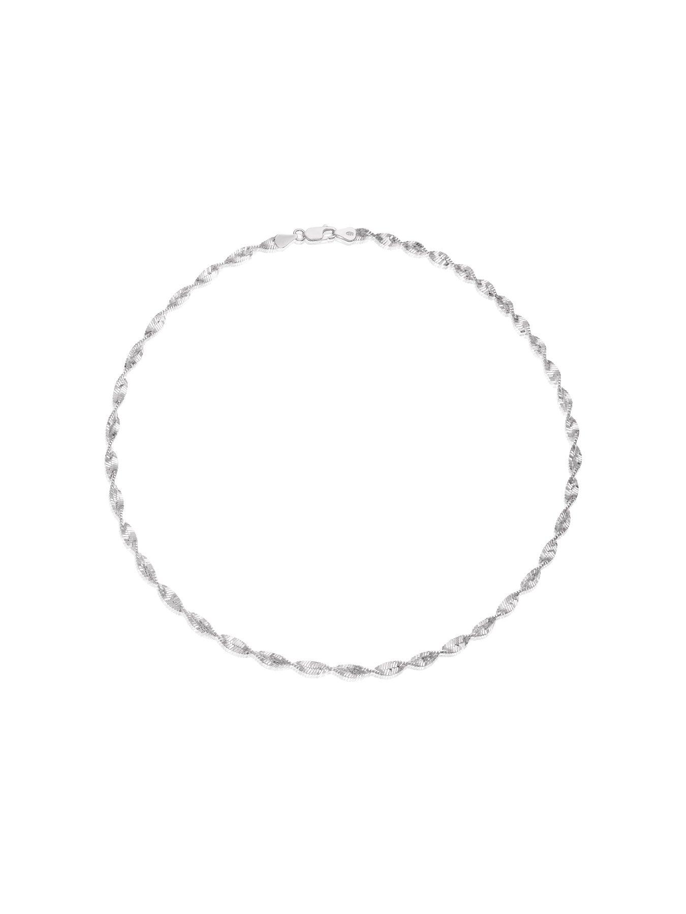  image of h-samuel-sterling-silver-twist-chain-necklace