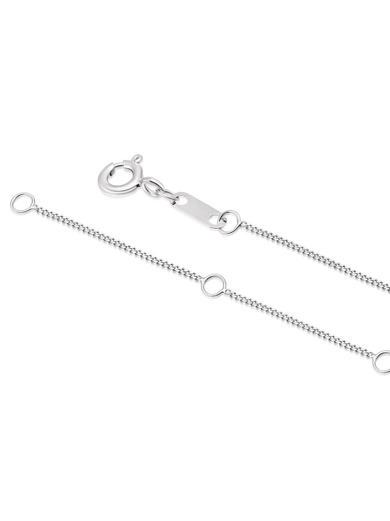  image of ernest-jones-9ct-white-gold-050ct-diamond-cushion-shaped-earring-necklace-box-set