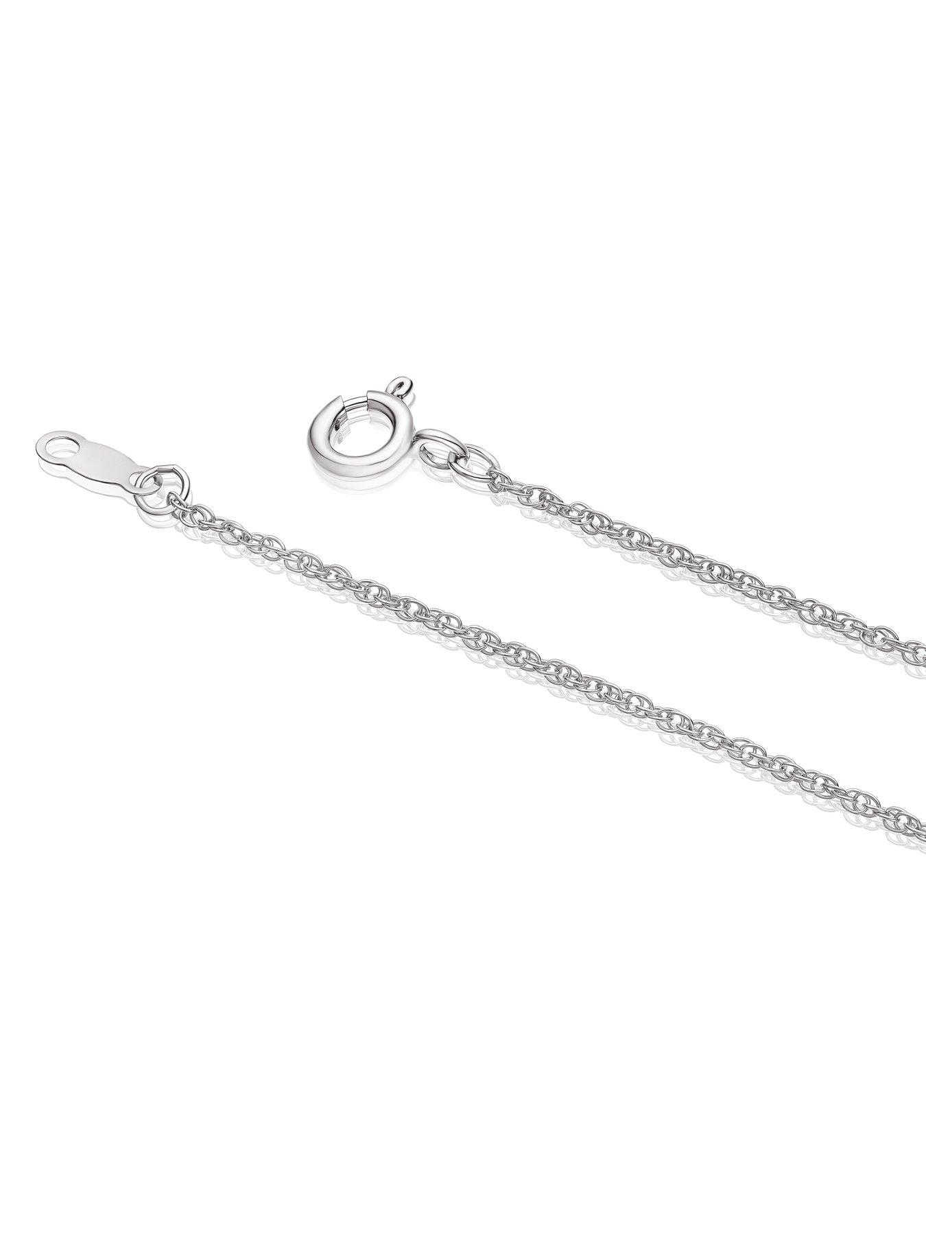  image of h-samuel-sterling-silver-015ct-diamond-pear-cluster-earring-pendant-set