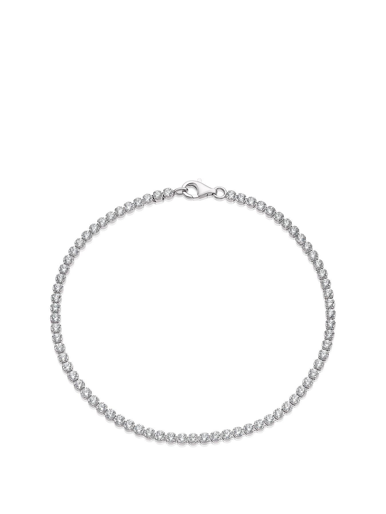 Samuel Sterling Silver Stone Set Tennis Bracelet Littlewoods - Technical View
