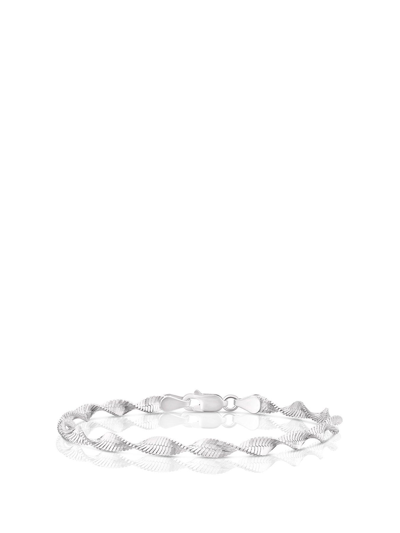  image of h-samuel-sterling-silver-twist-chain-bracelet