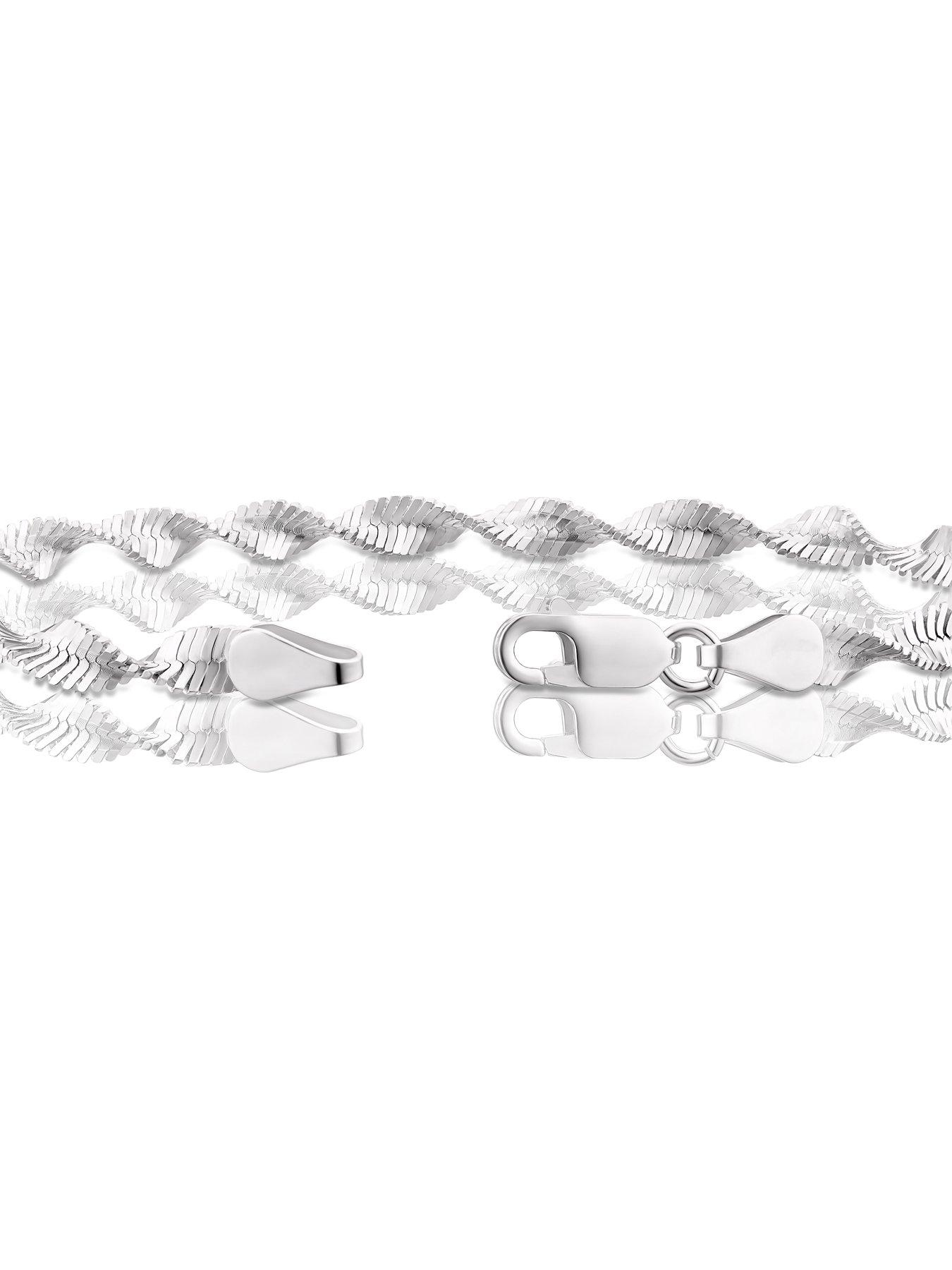  image of h-samuel-sterling-silver-twist-chain-bracelet