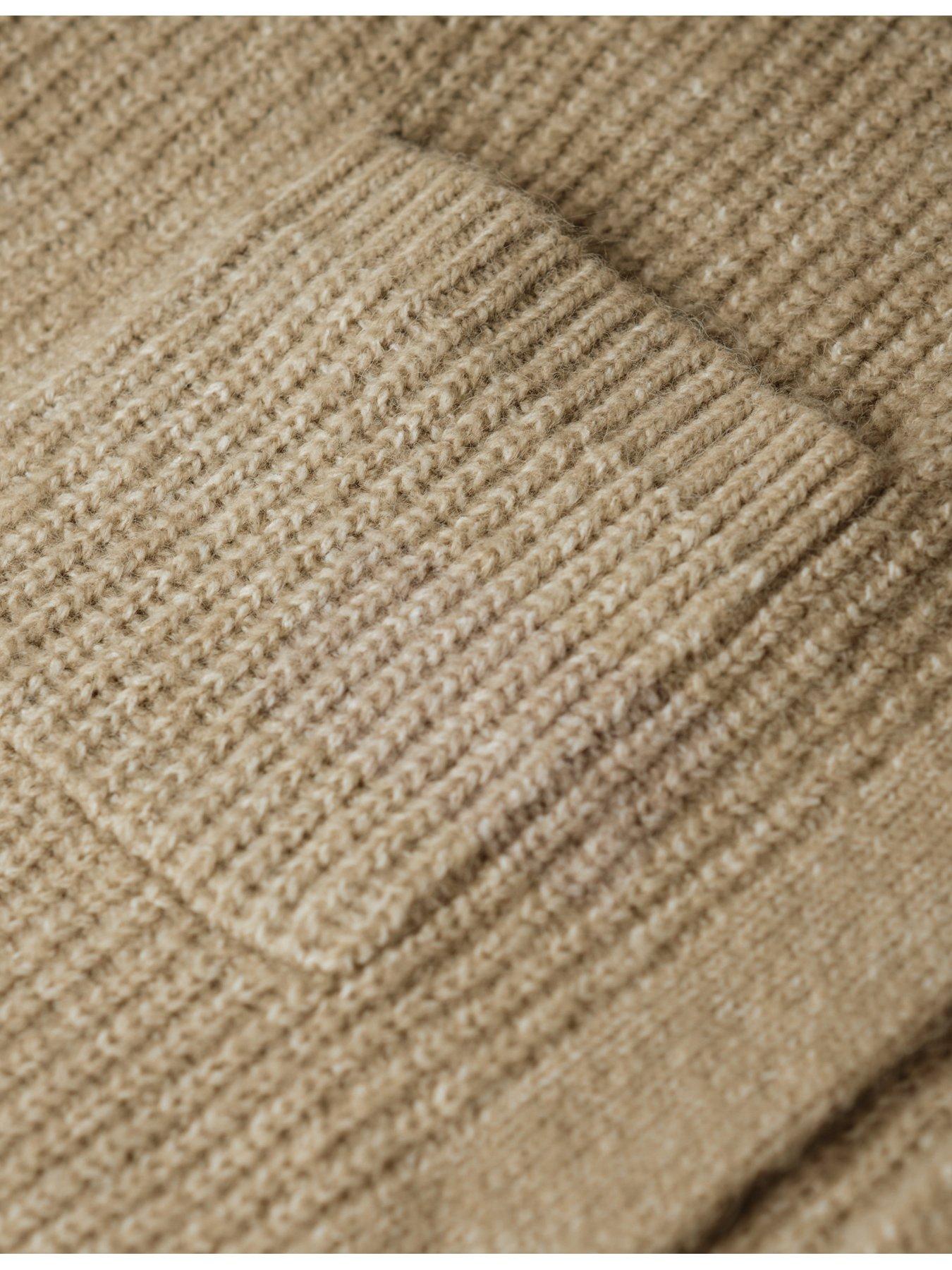  image of superdry-essential-long-knit-cardigan-brown