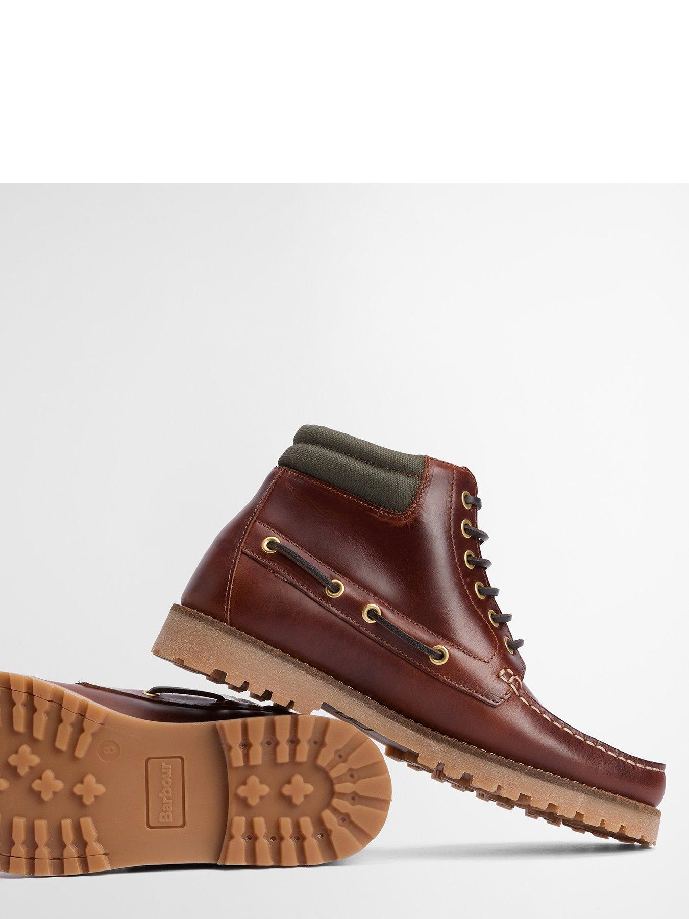  image of barbour-tiller-moccasin-lace-up-boot-brown