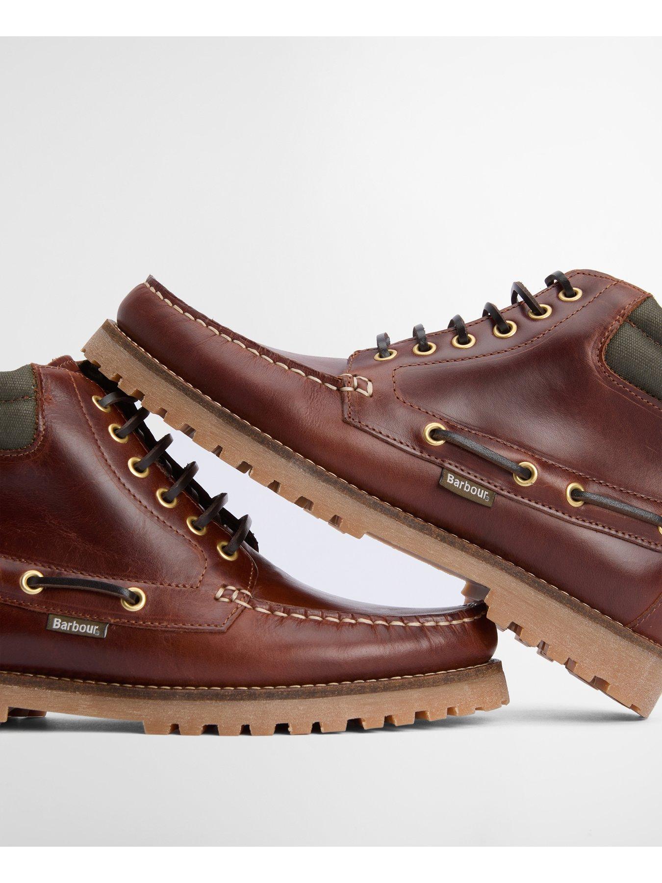 image of barbour-tiller-moccasin-lace-up-boot-brown