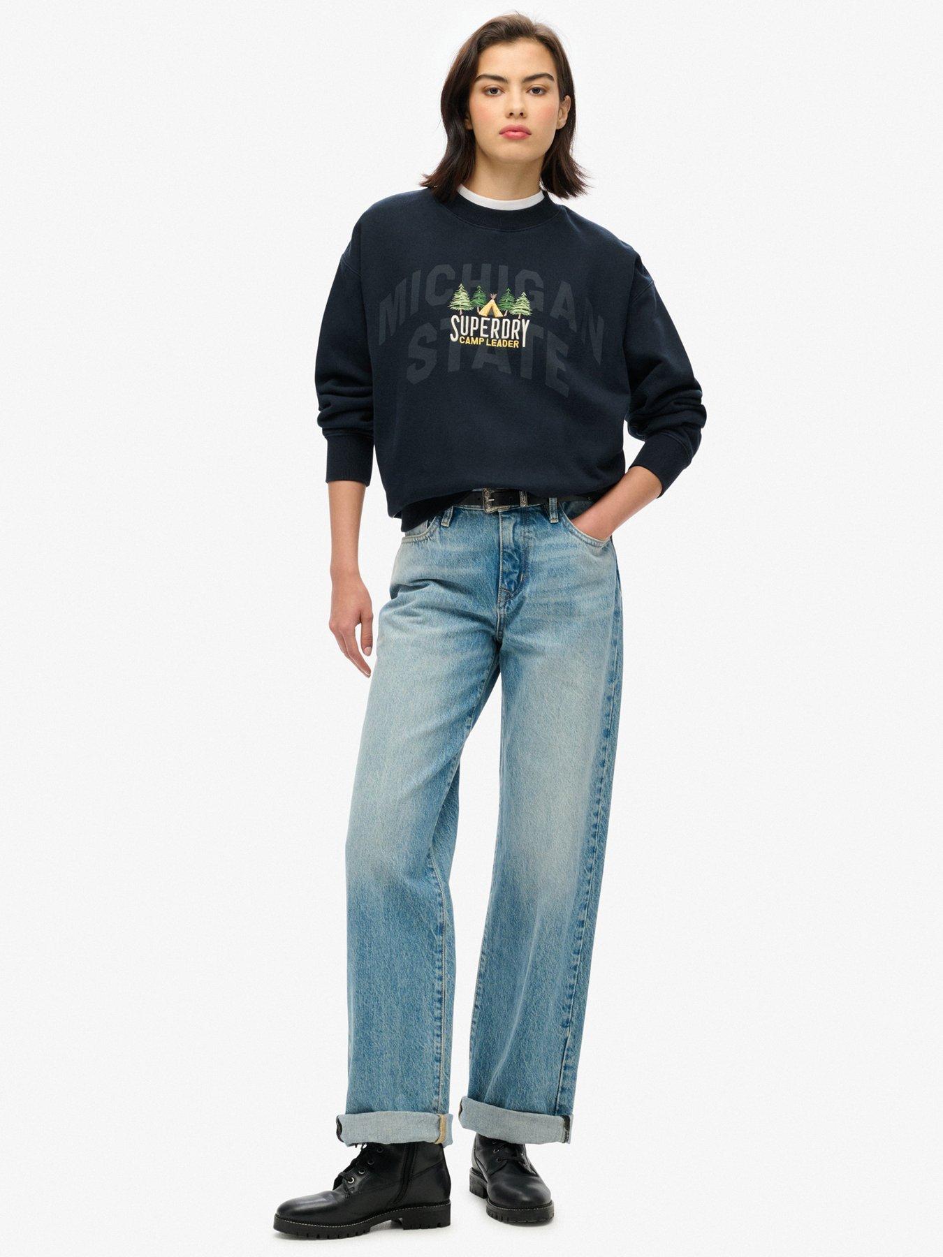 Image 3 of 6 of Superdry Travel Souvenir Logo Sweatshirt - Navy