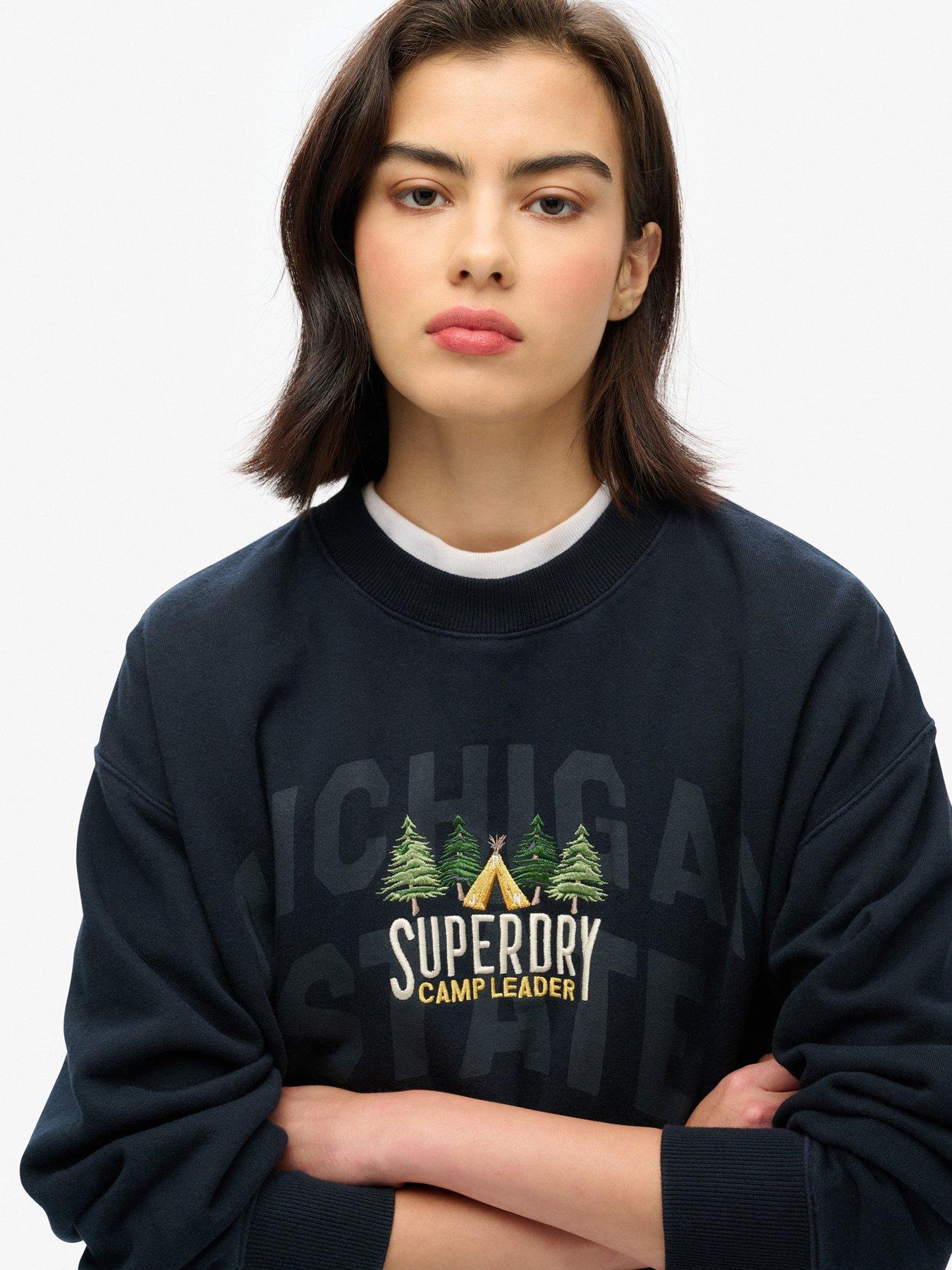 Image 4 of 6 of Superdry Travel Souvenir Logo Sweatshirt - Navy