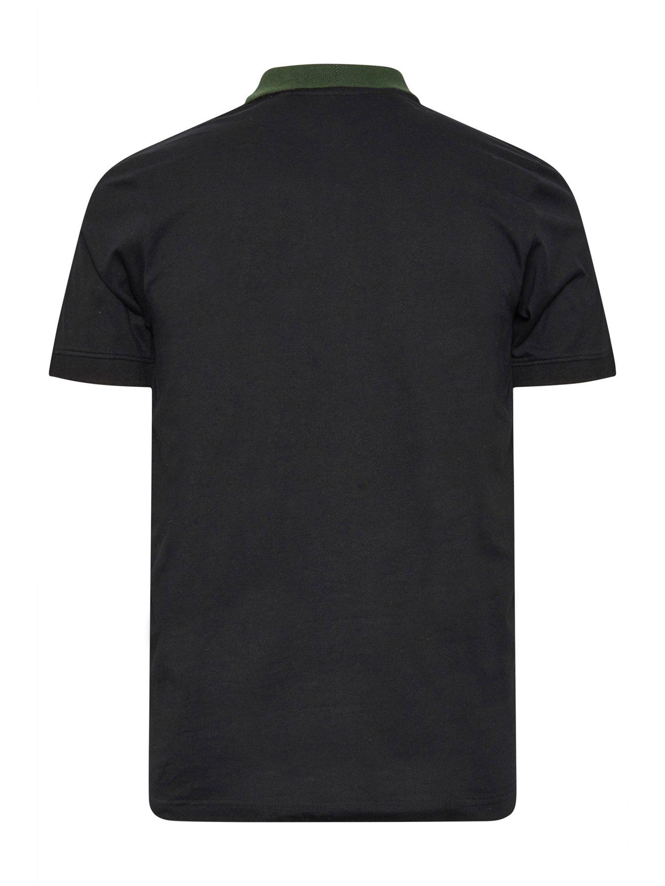  image of badrhino-big-amp-tall-jacquard-polo-shirt-black