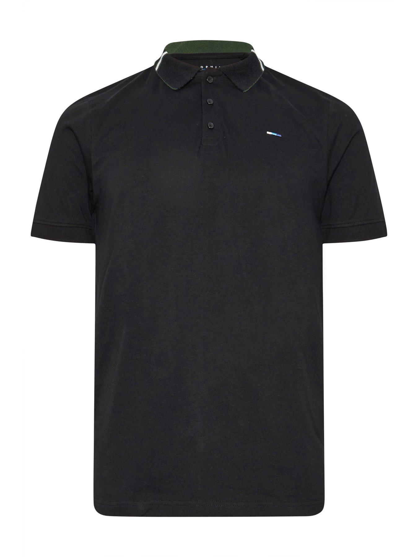  image of badrhino-big-amp-tall-jacquard-polo-shirt-black