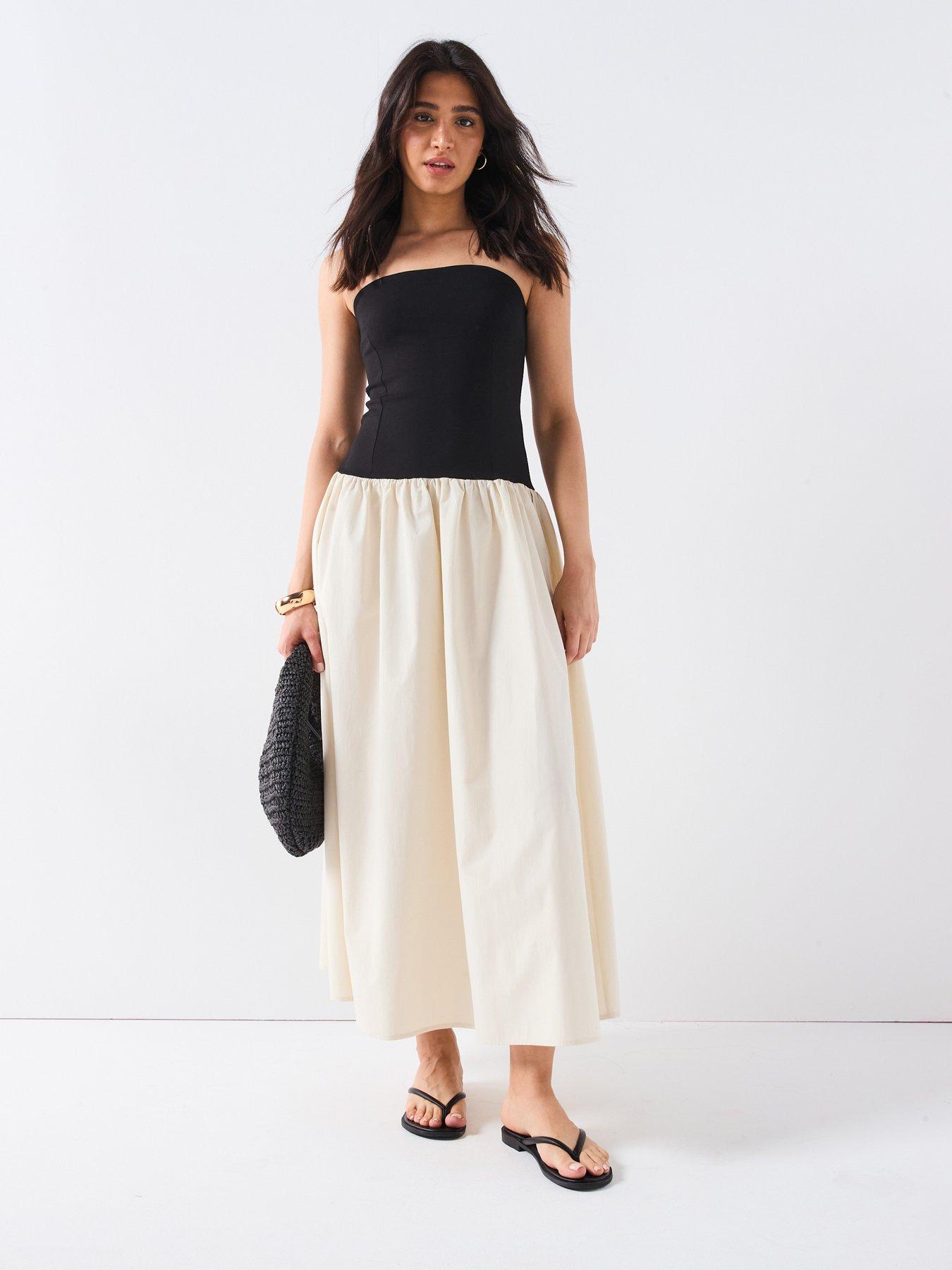 undefined Colour Block Dress - Mono