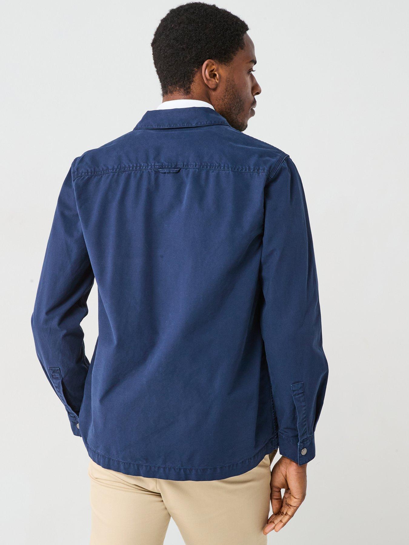 stillFront image of barbour-grindle-relaxed-overshirt-navy