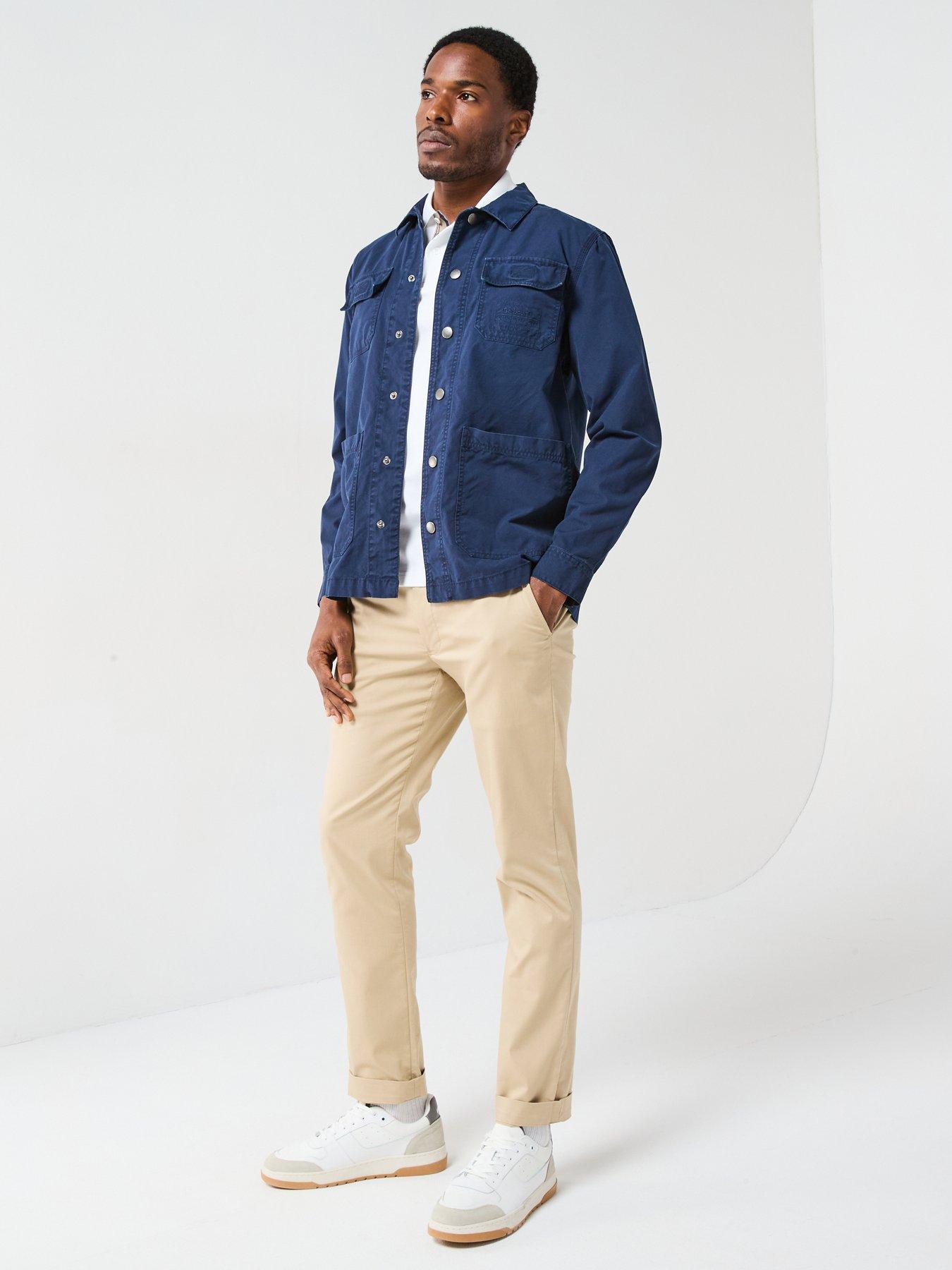 image of barbour-grindle-relaxed-overshirt-navy
