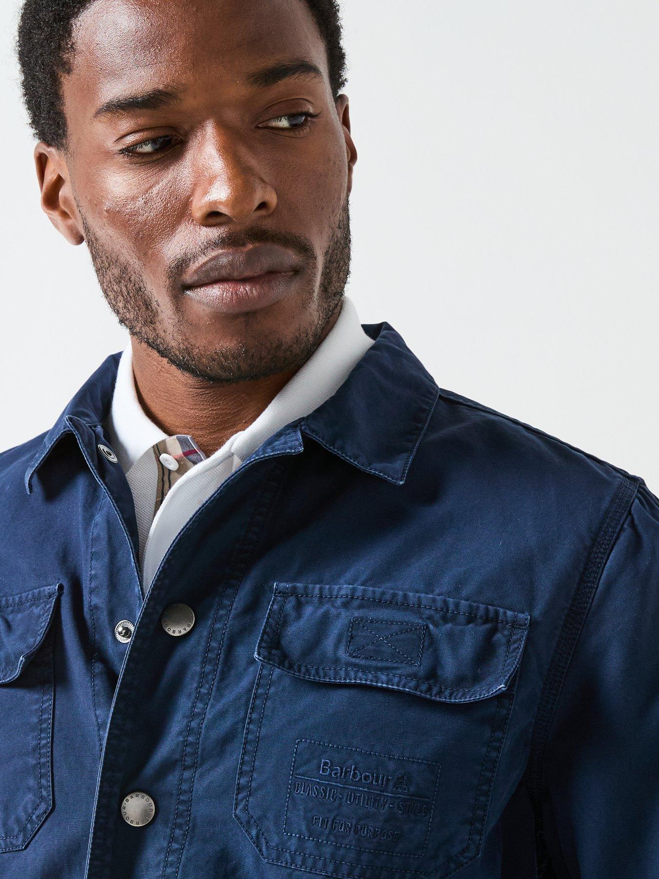  image of barbour-grindle-relaxed-overshirt-navy