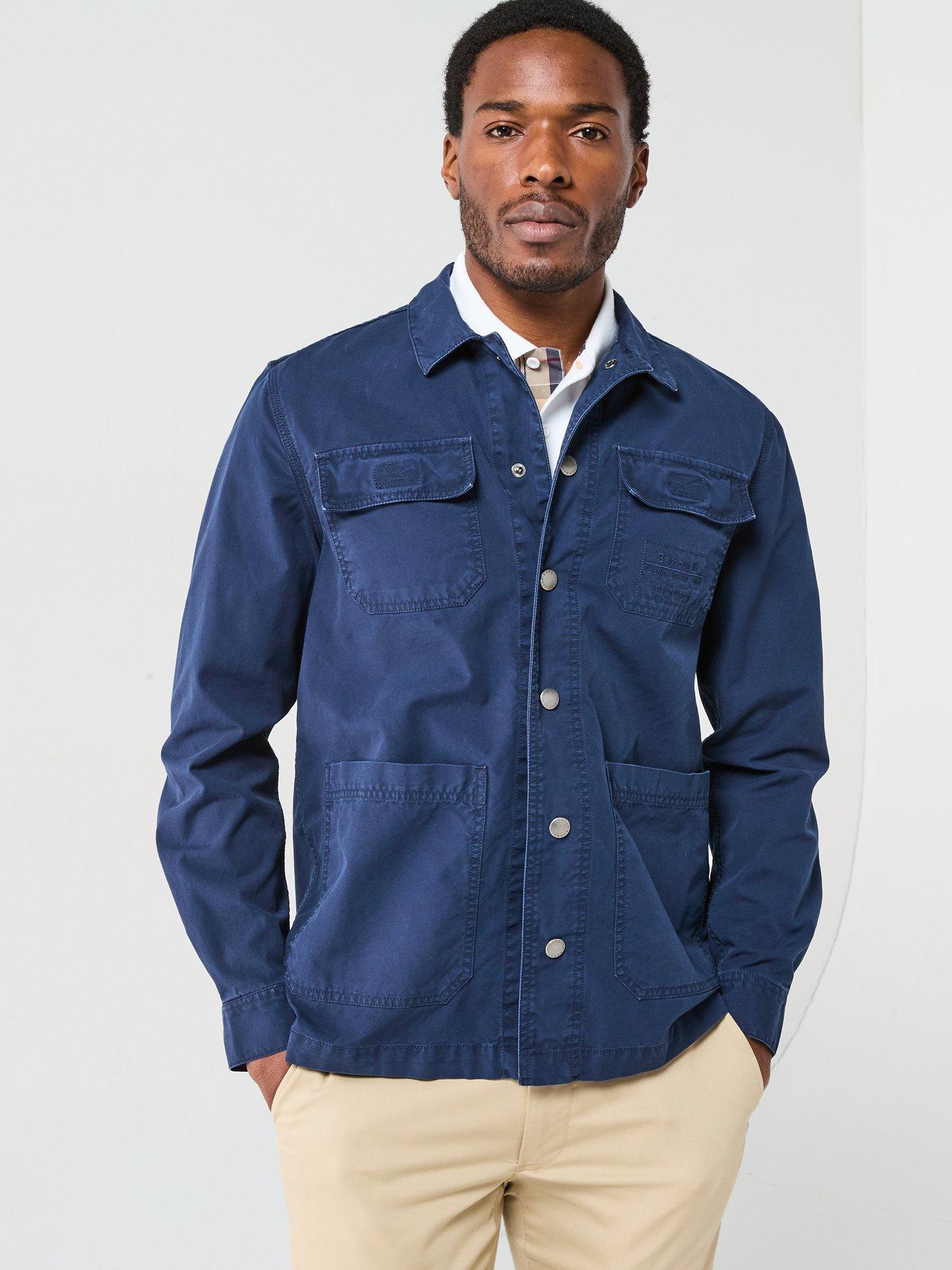  image of barbour-grindle-relaxed-overshirt-navy