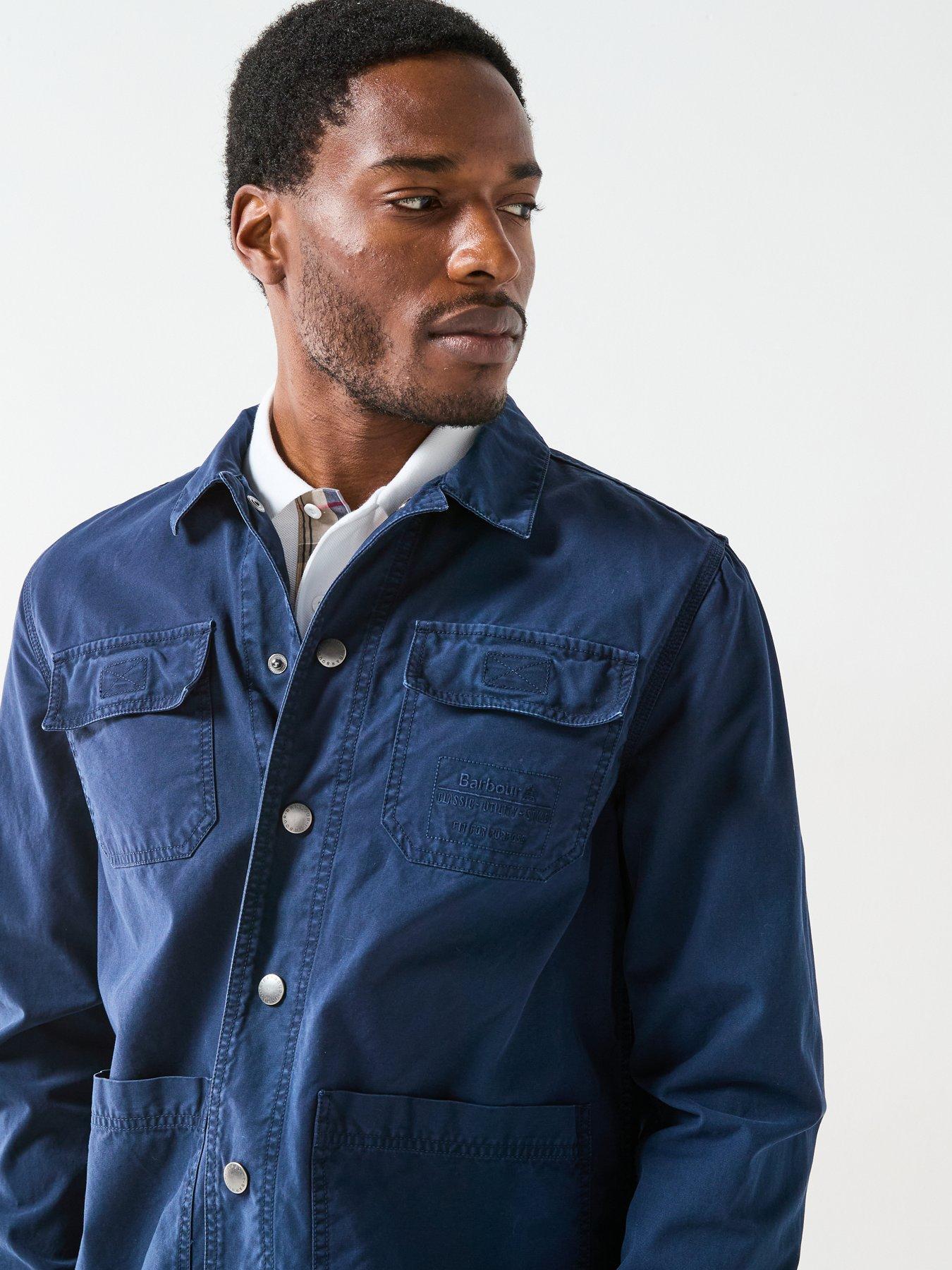  image of barbour-grindle-relaxed-overshirt-navy