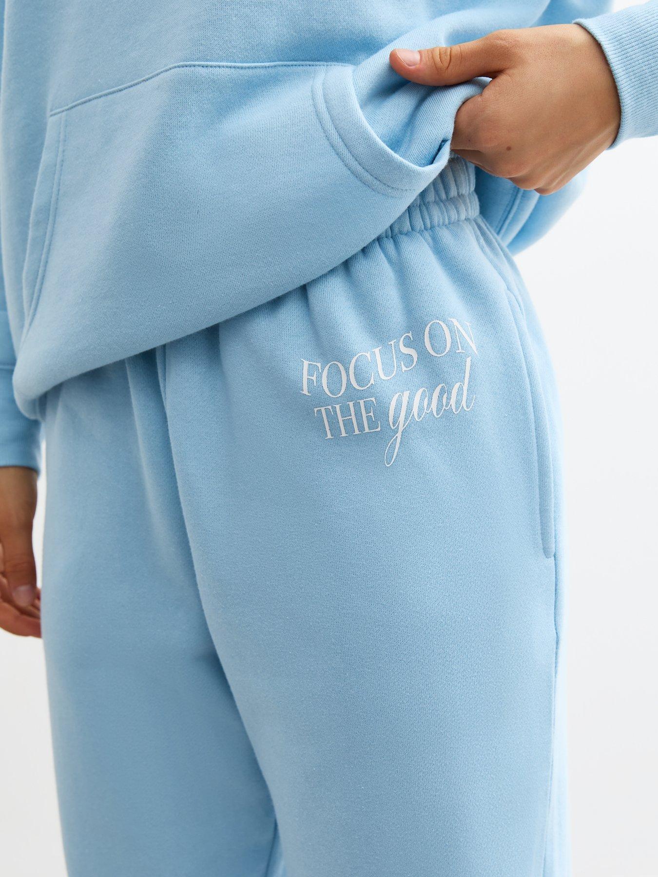  image of new-look-915-girls-focus-on-the-good-joggers-blue