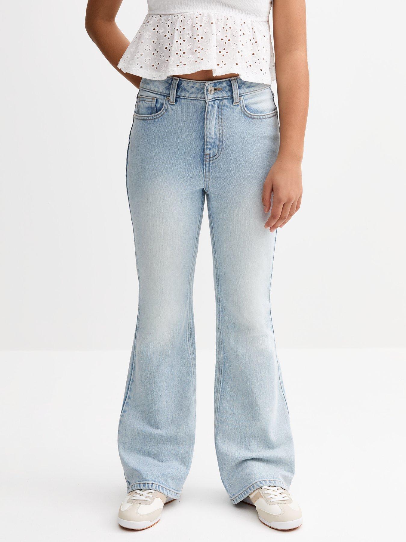 new-look-915-girls-light-blue-bleach-flared-leg-jeans