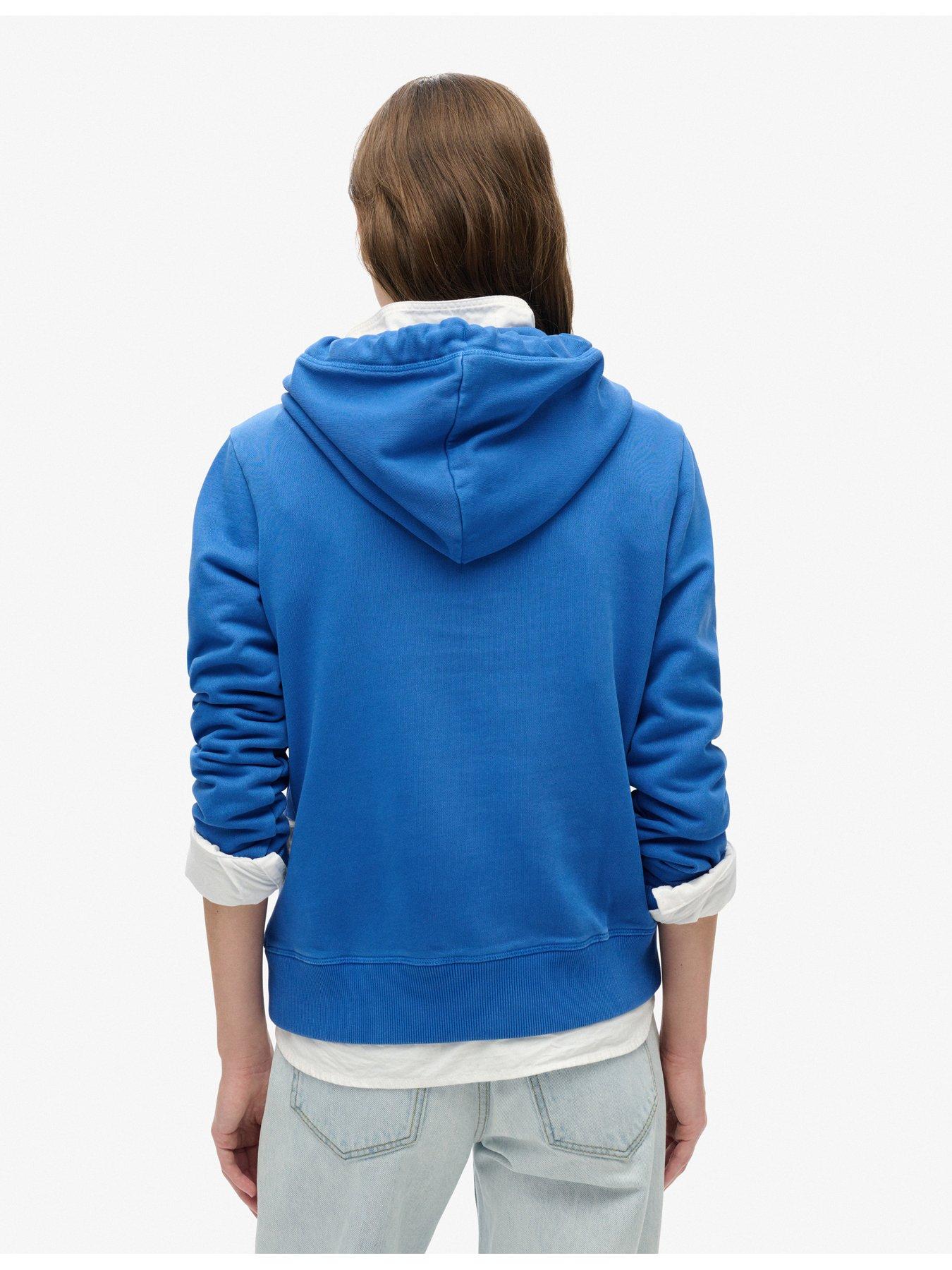 Image 2 of 5 of Superdry Cooper Tonal Logo Hoody - Blue