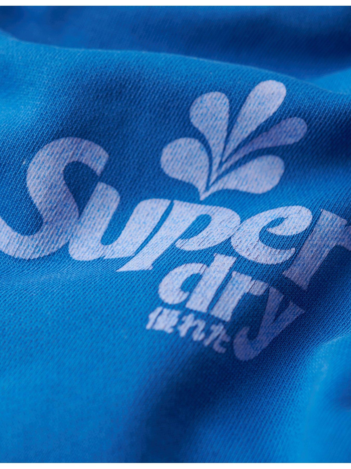 Image 5 of 5 of Superdry Cooper Tonal Logo Hoody - Blue